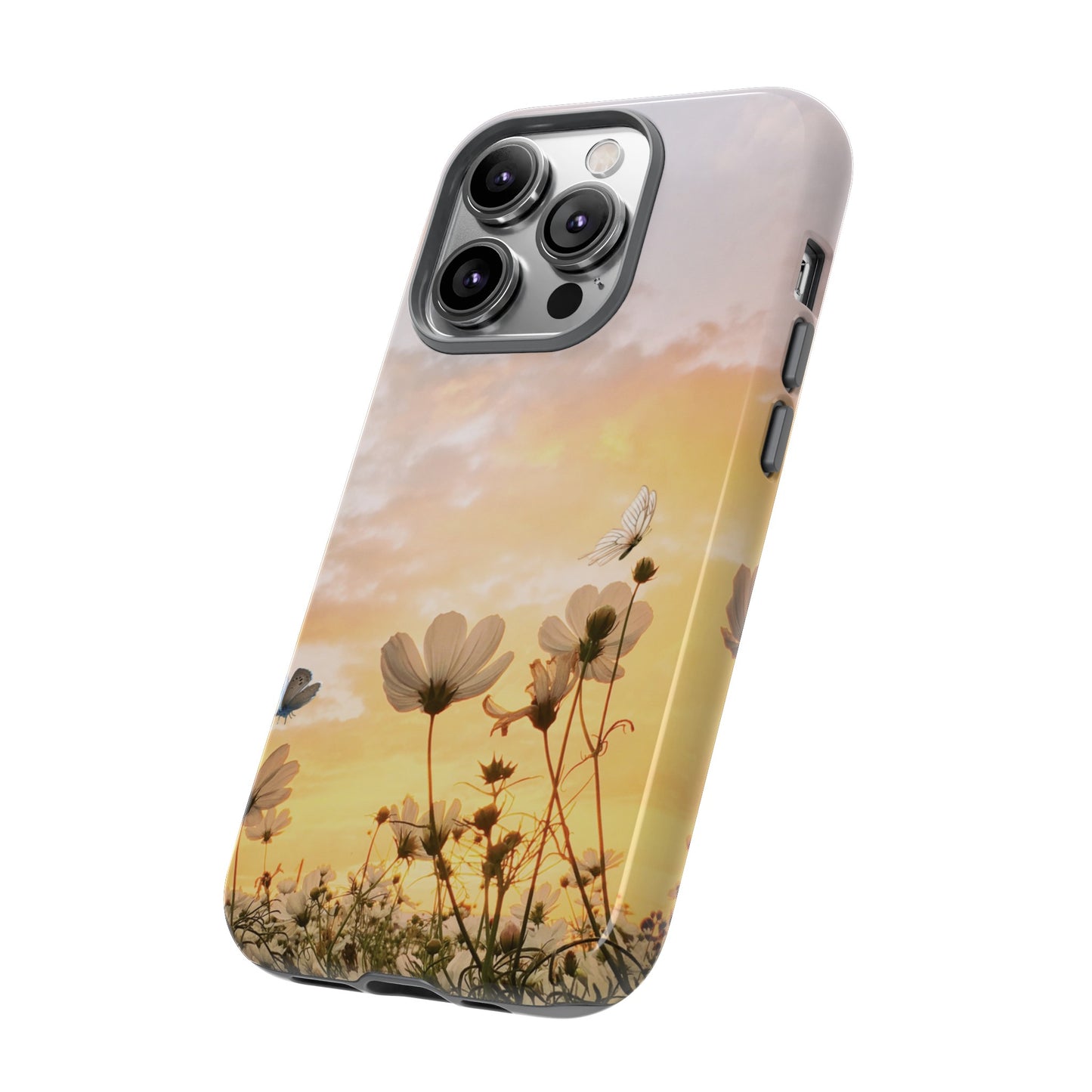 Flowers At Sunset Wallpaper Phone Case | iPhone 15 Plus/ Pro, 14, 13, 12| Google Pixel 7, Pro, 5| Samsung Galaxy S23 All Major Phone Models