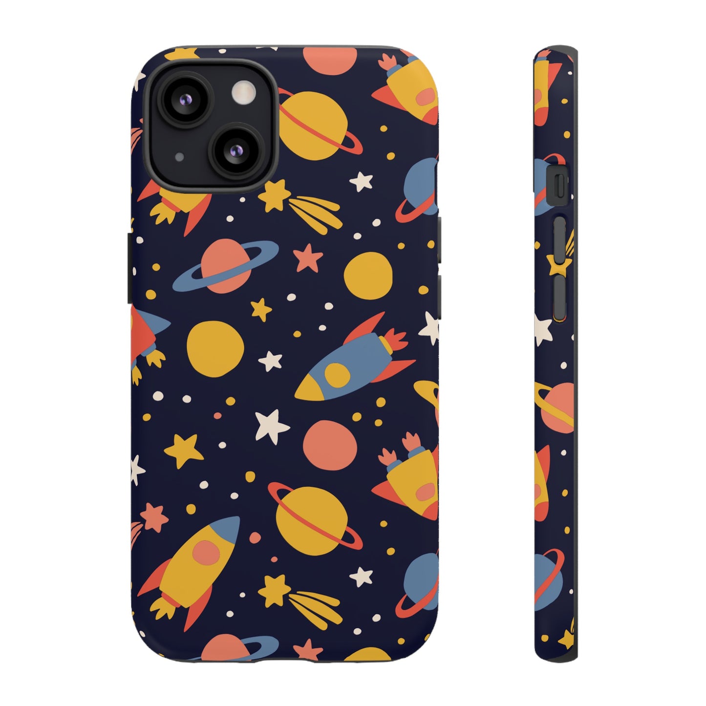 Cartoon Space Wallpaper Phone Case | iPhone 15 Plus/ Pro, 14, 13, 12| Google Pixel 7, Pro, 5| Samsung Galaxy S23 All Major Phone Models