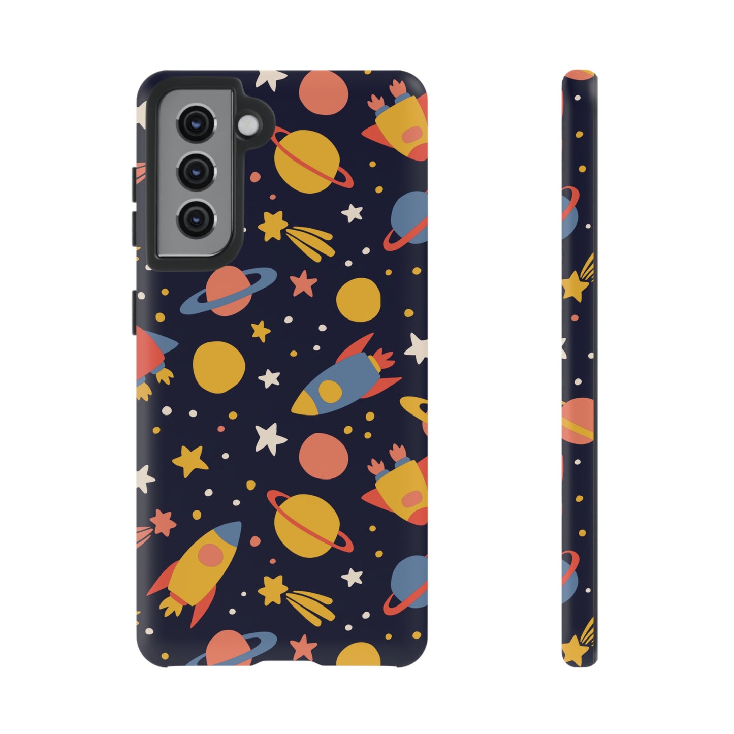 Cartoon Space Wallpaper Phone Case | iPhone 15 Plus/ Pro, 14, 13, 12| Google Pixel 7, Pro, 5| Samsung Galaxy S23 All Major Phone Models