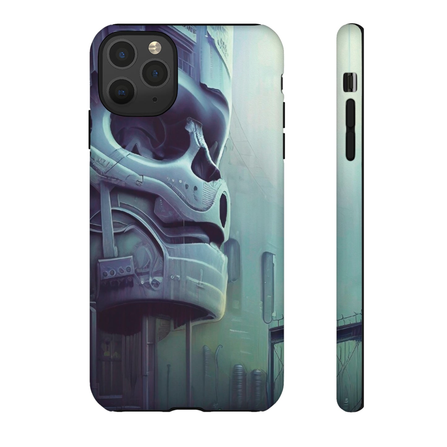 Sci-Fi Skull Wallpaper Phone Case | iPhone 15 Plus/ Pro, 14, 13, 12| Google Pixel 7, Pro, 5| Samsung Galaxy S23 All Major Phone Models