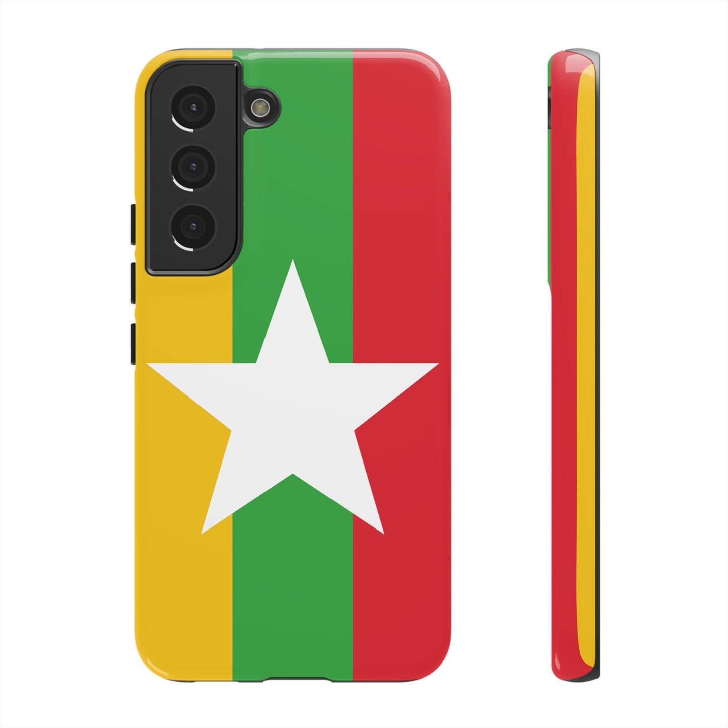 Myanmar Flag Phone Case | iPhone 15 Plus/ Pro, 14, 13, 12| Google Pixel 7, Pro, 5| Samsung Galaxy S23 All Major Phone Models