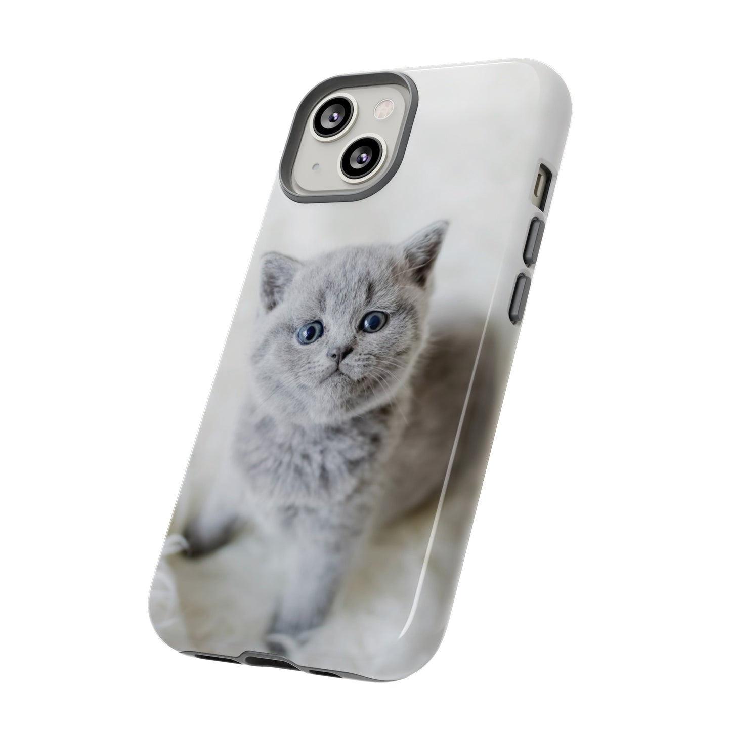 Grey Kitten Wallpaper Phone Case | iPhone 15 Plus/ Pro, 14, 13, 12| Google Pixel 7, Pro, 5| Samsung Galaxy S23 All Major Phone Models