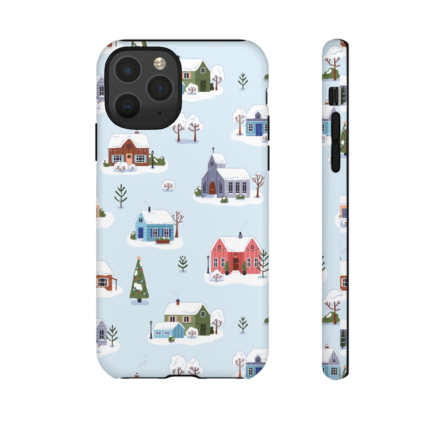 Snowy Merry Christmas Wallpaper Phone Case | iPhone 15 Plus/ Pro, 14, 13, 12| Google Pixel 7, Pro, 5| Samsung Galaxy S23 All Major Phone Models