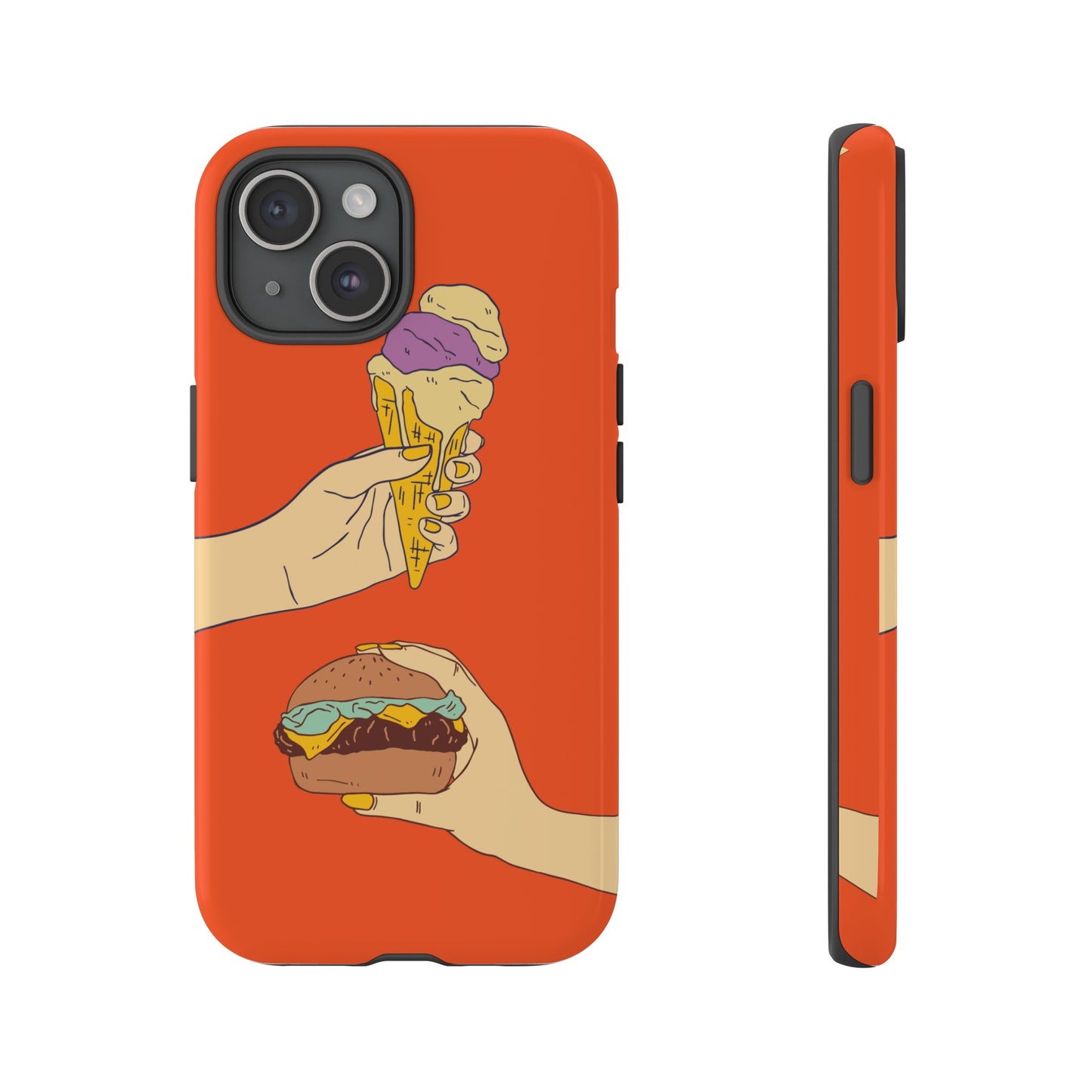 IceCream Or Hamburger? Phone Case | iPhone 15 Plus/ Pro, 14, 13, 12| Google Pixel 7, Pro, 5| Samsung Galaxy S23 All Major Phone Models