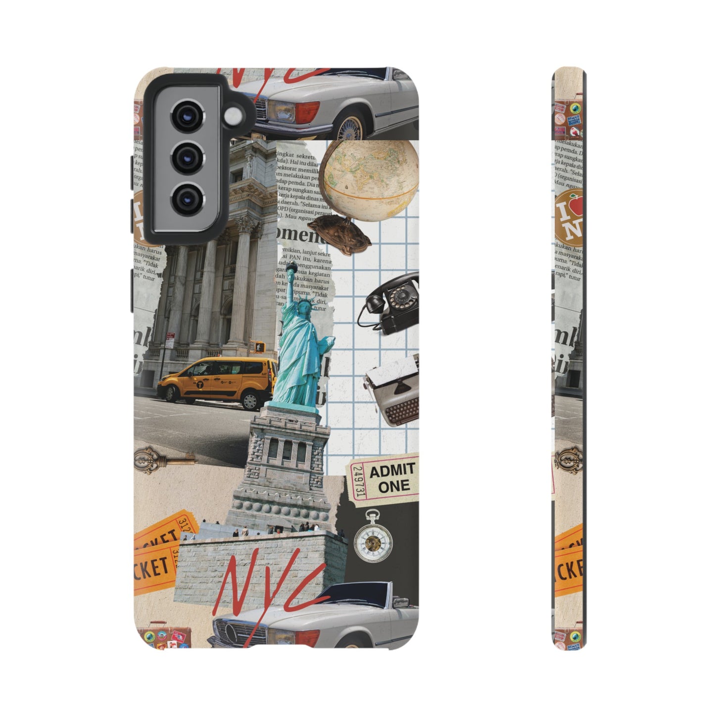 New York City Collage Wallpaper Phone Case | iPhone 15 Plus/ Pro, 14, 13, 12| Google Pixel 7, Pro, 5| Samsung Galaxy S23 All Major Phone Models