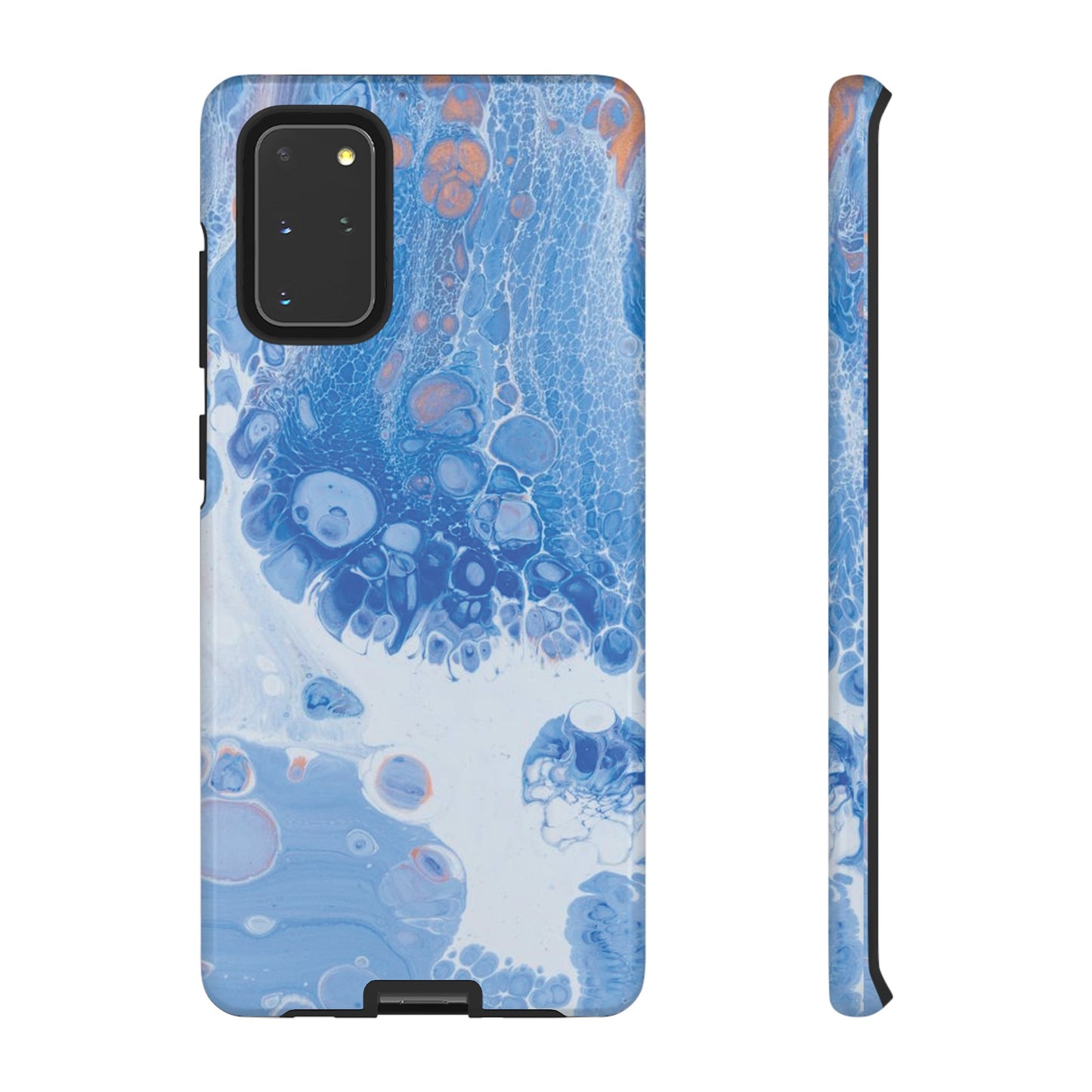 Blue and White Resin Inspired Phone Case |iPhone 15 Plus/ Pro, 14, 13, 12| Google Pixel 7, Pro, 5| Samsung Galaxy S23 All Major Phone Models