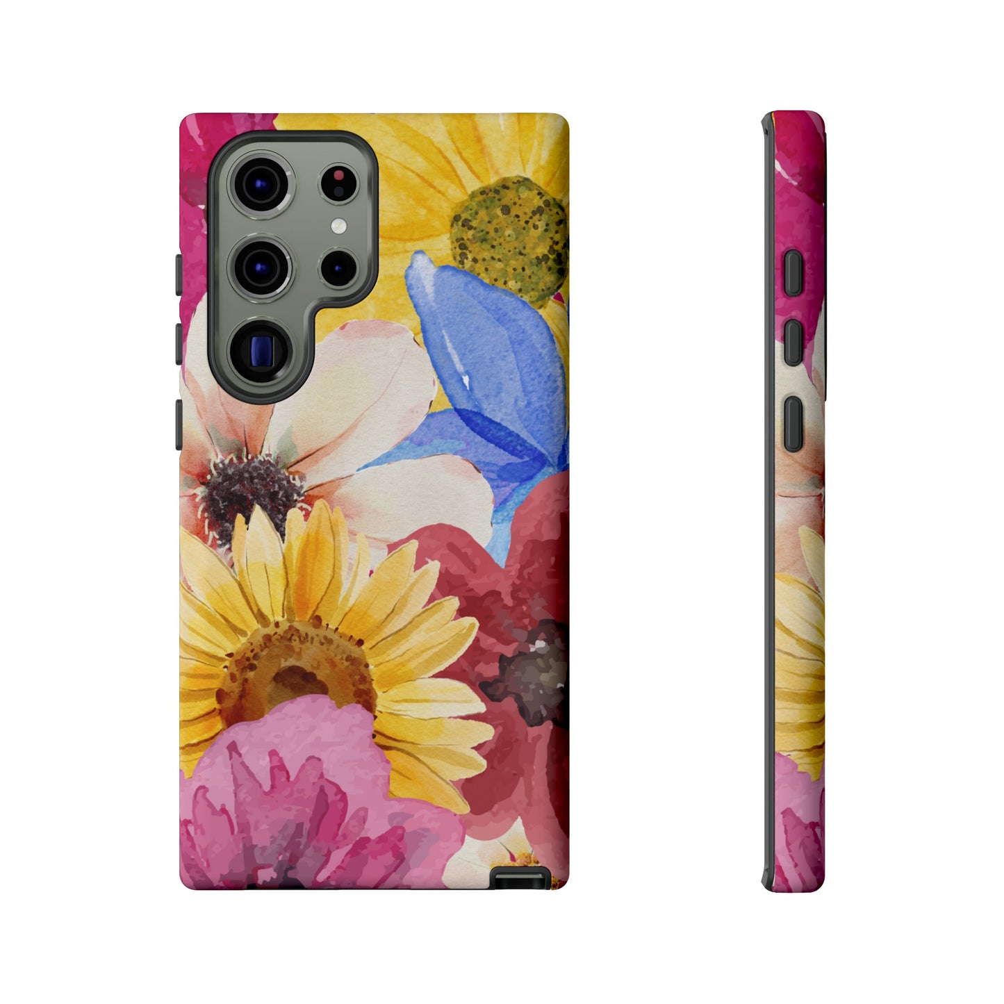 Overlapping Flowers Wallpaper Phone Case | iPhone 15 Plus/ Pro, 14, 13, 12| Google Pixel 7, Pro, 5| Samsung Galaxy S23 All Major Phone Models