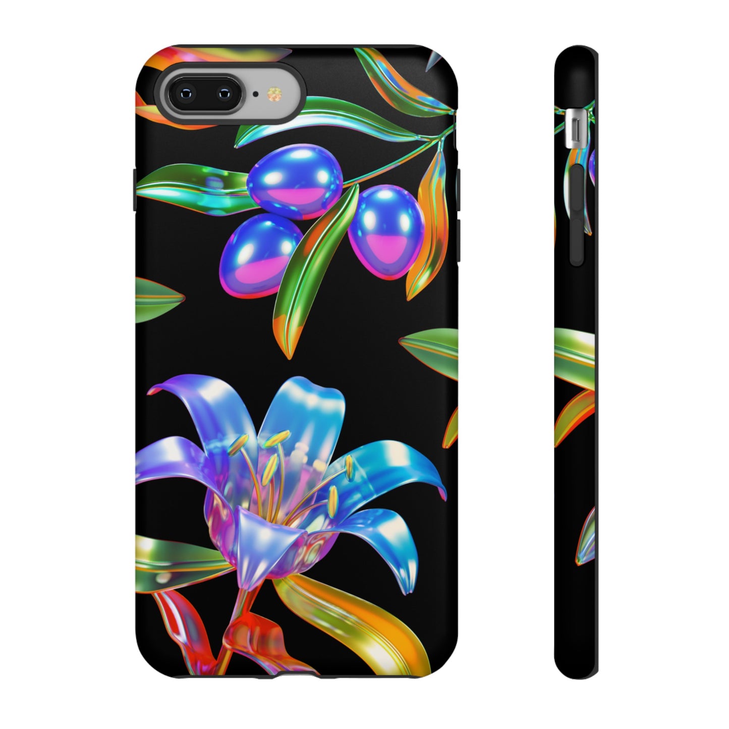 Metallic Flowers Phone Case | iPhone 15 Plus/ Pro, 14, 13, 12| Google Pixel 7, Pro, 5| Samsung Galaxy S23 All Major Phone Models