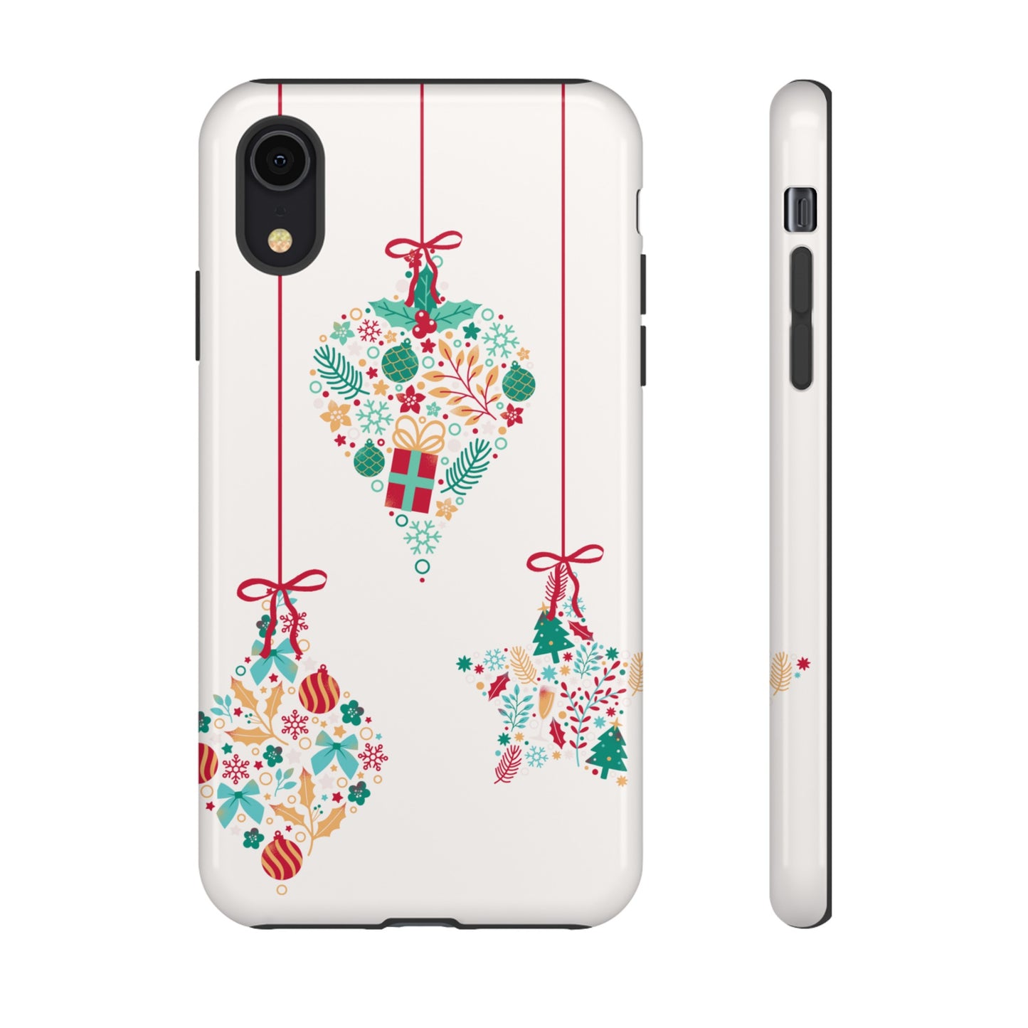 Christmas Ornaments Wallpaper Phone Case | iPhone 15 Plus/ Pro, 14, 13, 12| Google Pixel 7, Pro, 5| Samsung Galaxy S23 All Major Phone Models