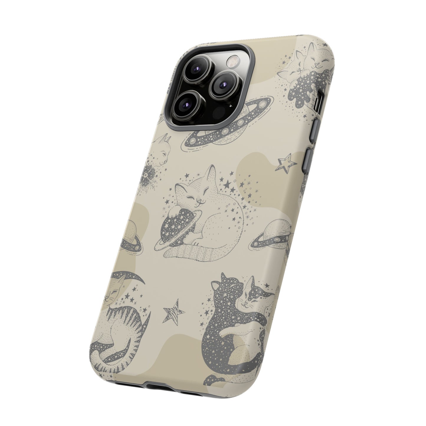 Floating Cosmic Cat Comfort Phone Case | iPhone 15 Plus/ Pro, 14, 13, 12| Google Pixel 7, Pro, 5| Samsung Galaxy S23 All Major Phone Models