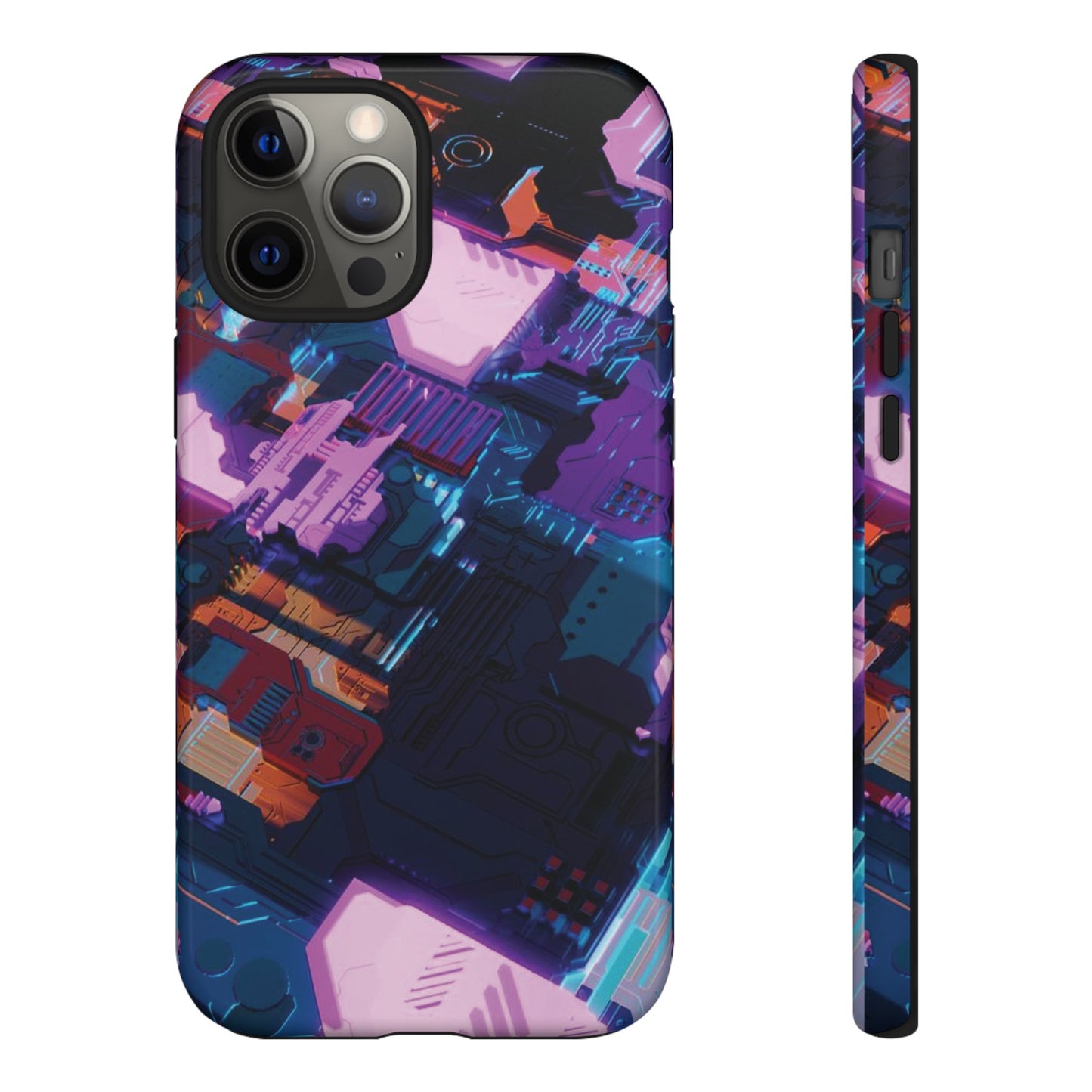 Purple Circuit Board Wallpaper Phone Case | iPhone 15 Plus/ Pro, 14, 13, 12| Google Pixel 7, Pro, 5| Samsung Galaxy S23 All Major Phone Models