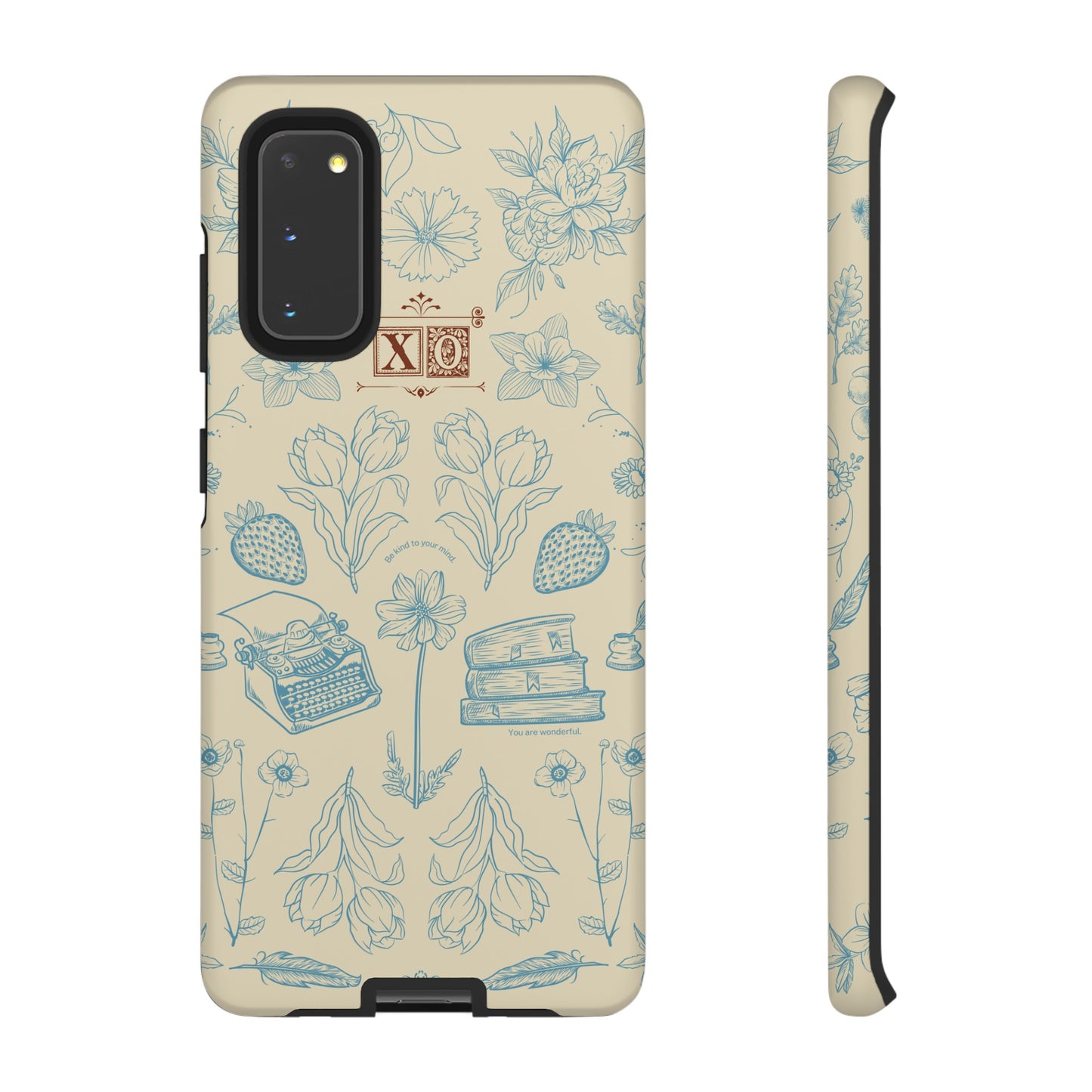 Typewriter Among The Flowers Phone Case | iPhone 15 Plus/ Pro, 14, 13, 12| Google Pixel 7, Pro, 5| Samsung Galaxy S23 All Major Phone Models