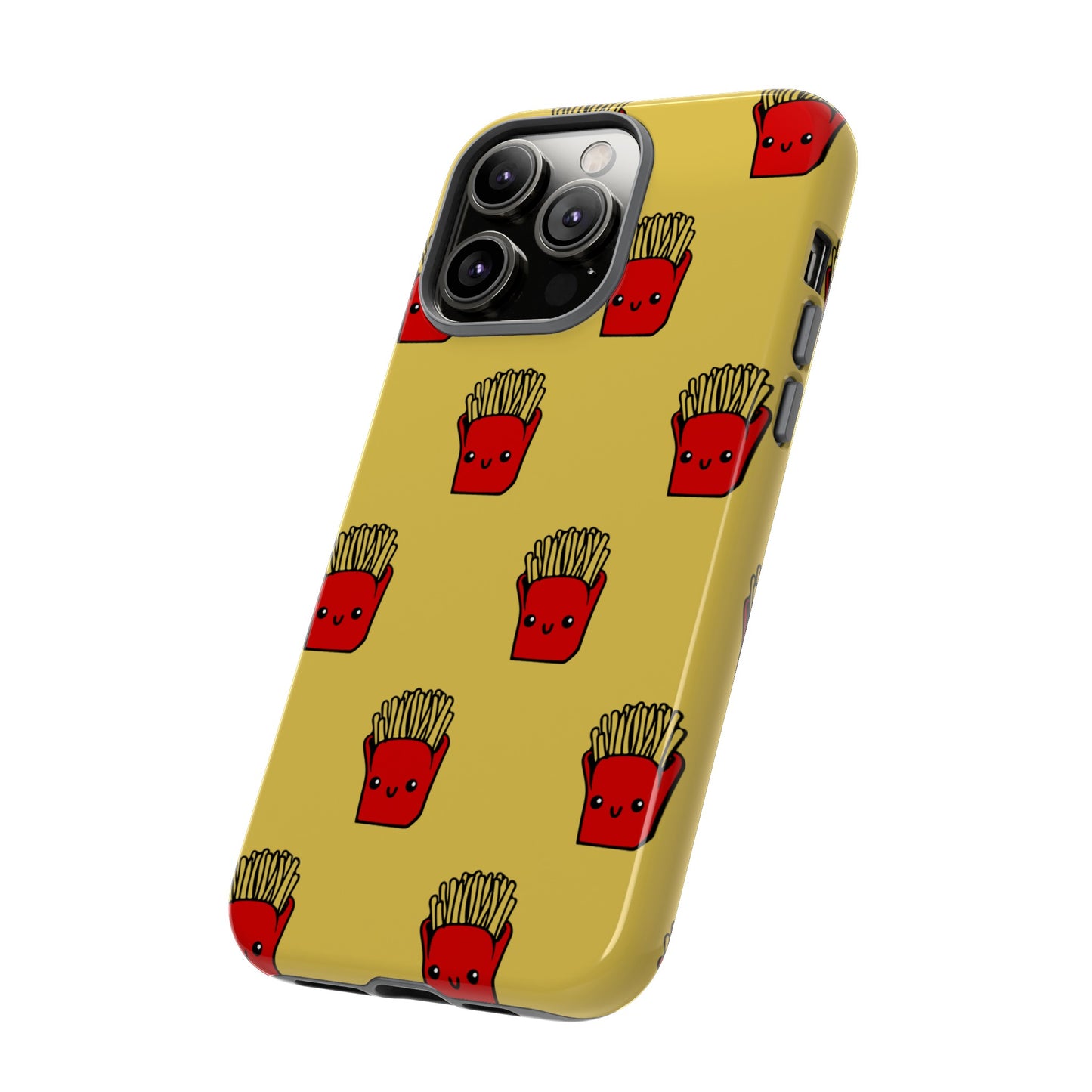 Smiling Fries Wallpaper Phone Case | iPhone 15 Plus/ Pro, 14, 13, 12| Google Pixel 7, Pro, 5| Samsung Galaxy S23 All Major Phone Models