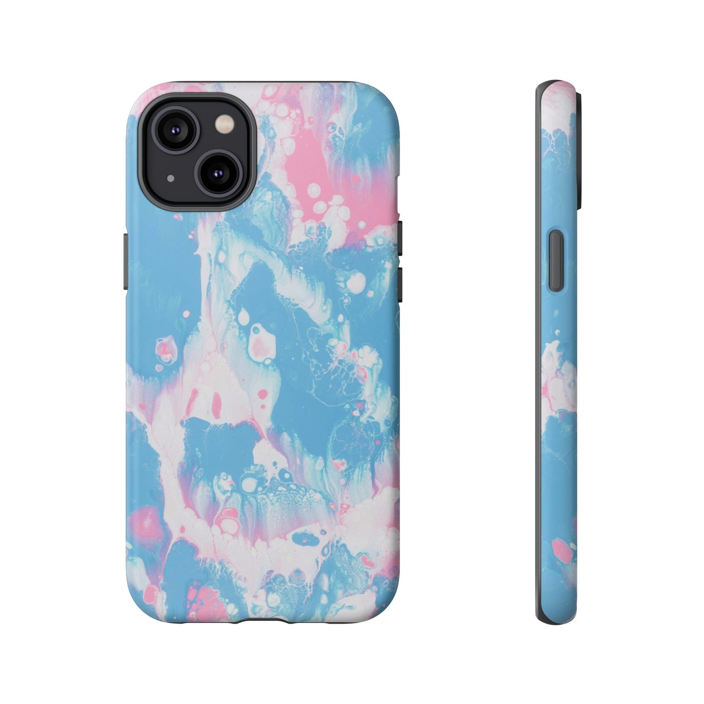 Baby Pink & Blue Resin Inspired Phone Case |iPhone 15 Plus/ Pro, 14, 13, 12|Google Pixel 7, Pro, 5|Samsung Galaxy S23 All Major Phone Models