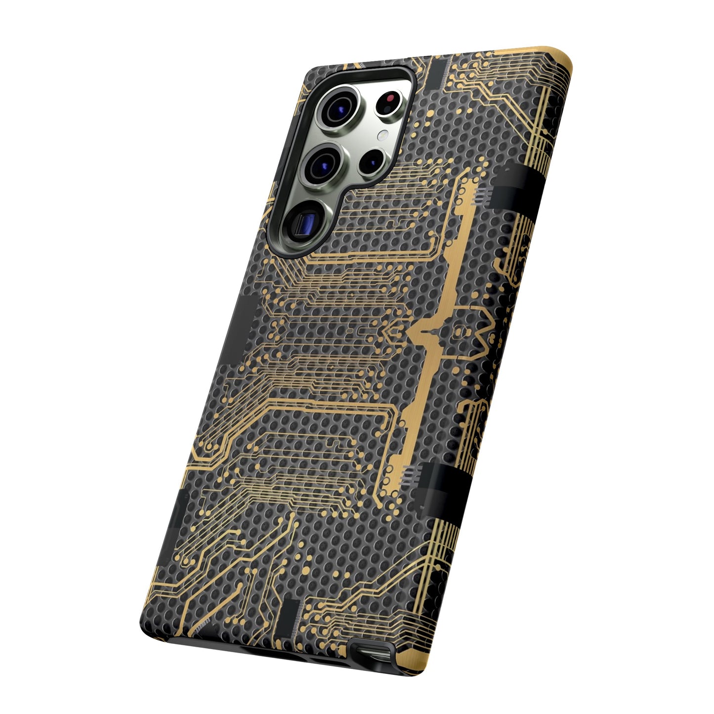 Golden Circuit Board Wallpaper Phone Case | iPhone 15 Plus/ Pro, 14, 13, 12| Google Pixel 7, Pro, 5| Samsung Galaxy S23 All Major Phone Models