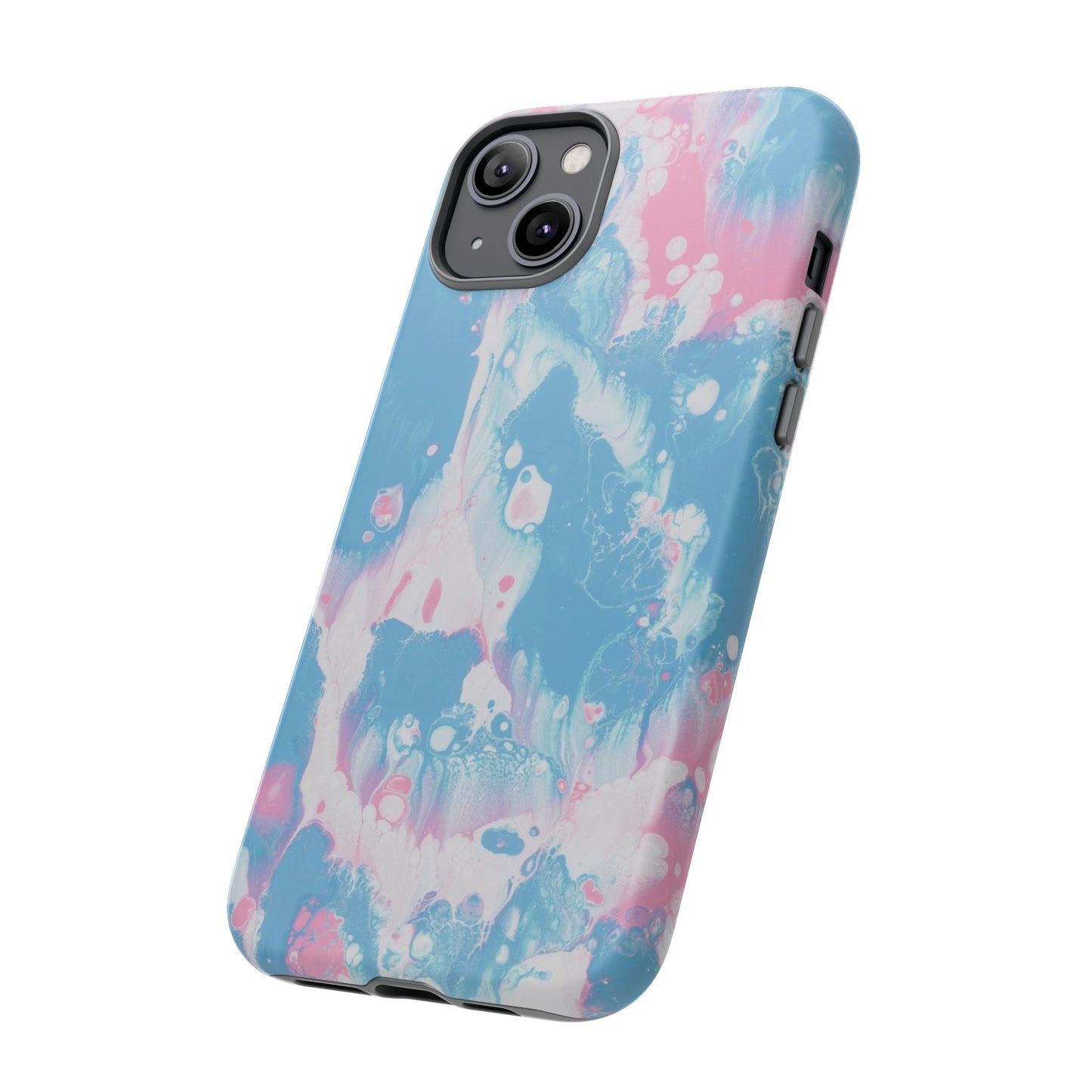 Baby Pink & Blue Resin Inspired Phone Case |iPhone 15 Plus/ Pro, 14, 13, 12|Google Pixel 7, Pro, 5|Samsung Galaxy S23 All Major Phone Models