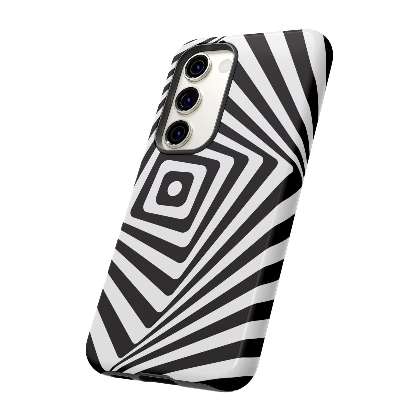 Black & White Spiral Wallpaper Phone Case | iPhone 15 Plus/ Pro, 14, 13, 12| Google Pixel 7, Pro, 5| Samsung Galaxy S23 All Major Phone Models