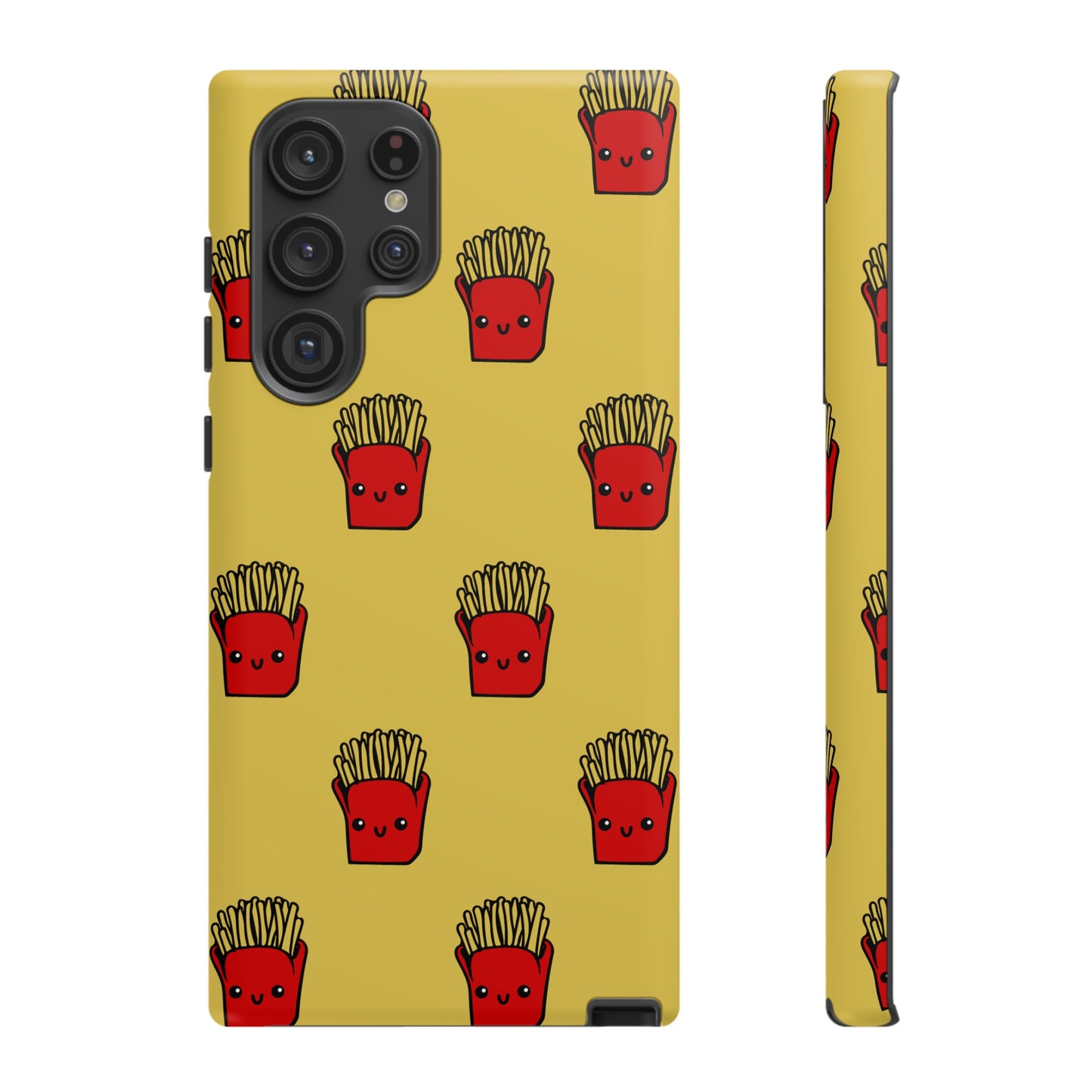 Smiling Fries Wallpaper Phone Case | iPhone 15 Plus/ Pro, 14, 13, 12| Google Pixel 7, Pro, 5| Samsung Galaxy S23 All Major Phone Models