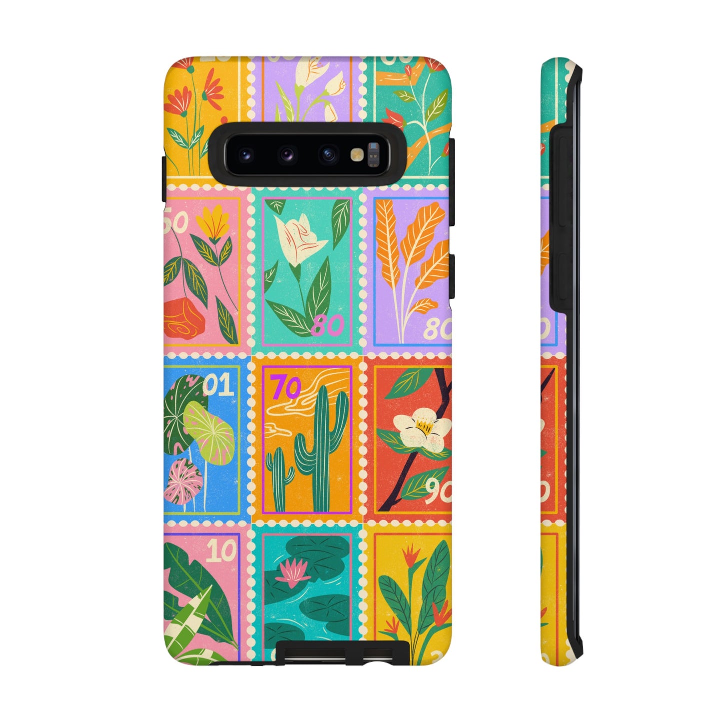 Flower Stamps Phone Case | iPhone 15 Plus/ Pro, 14, 13, 12| Google Pixel 7, Pro, 5| Samsung Galaxy S23 All Major Phone Models