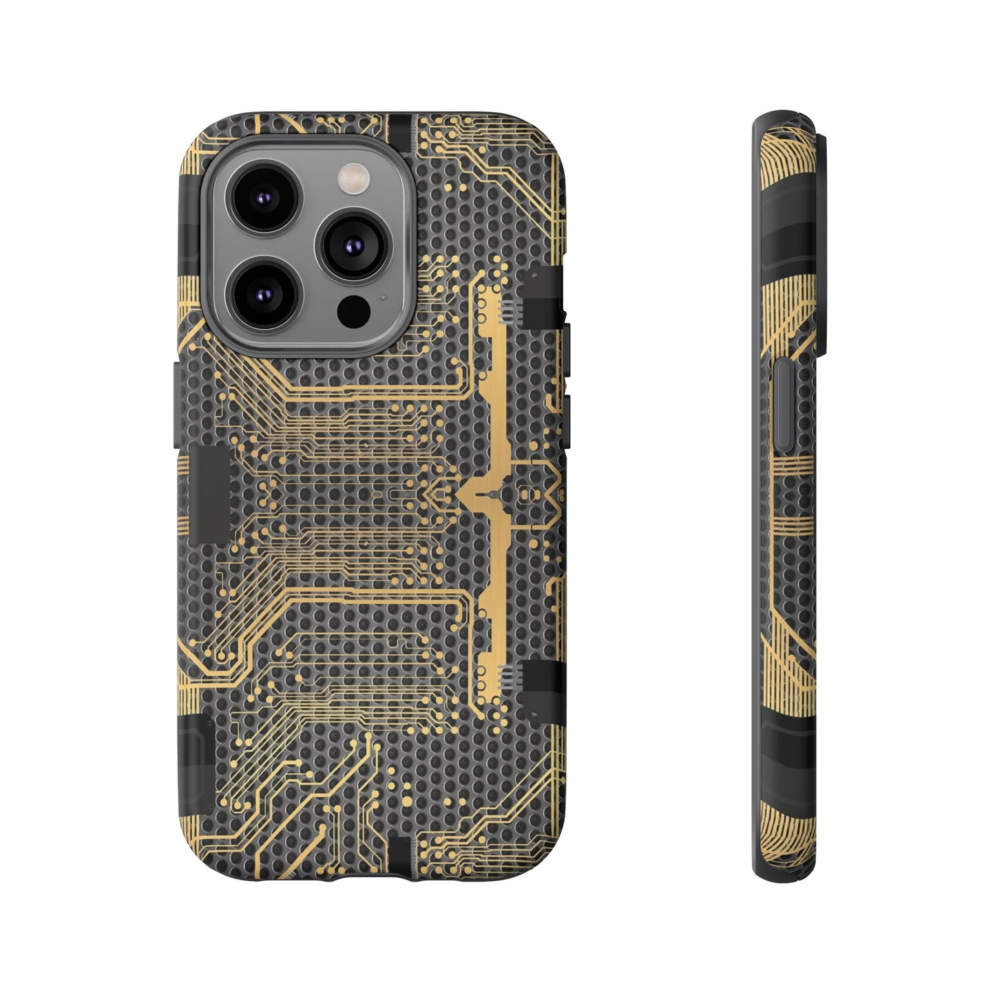 Golden Circuit Board Wallpaper Phone Case | iPhone 15 Plus/ Pro, 14, 13, 12| Google Pixel 7, Pro, 5| Samsung Galaxy S23 All Major Phone Models