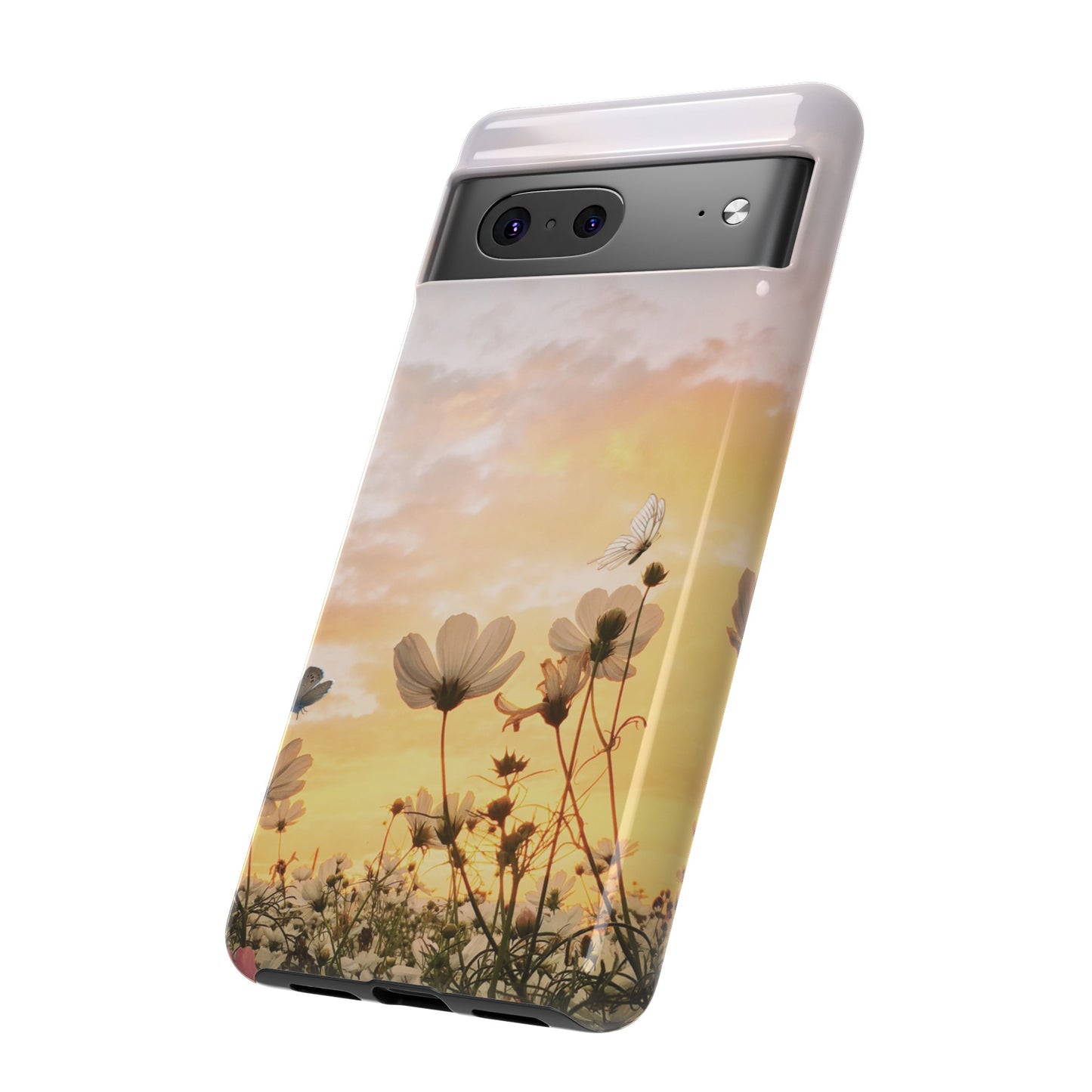 Flowers At Sunset Wallpaper Phone Case | iPhone 15 Plus/ Pro, 14, 13, 12| Google Pixel 7, Pro, 5| Samsung Galaxy S23 All Major Phone Models