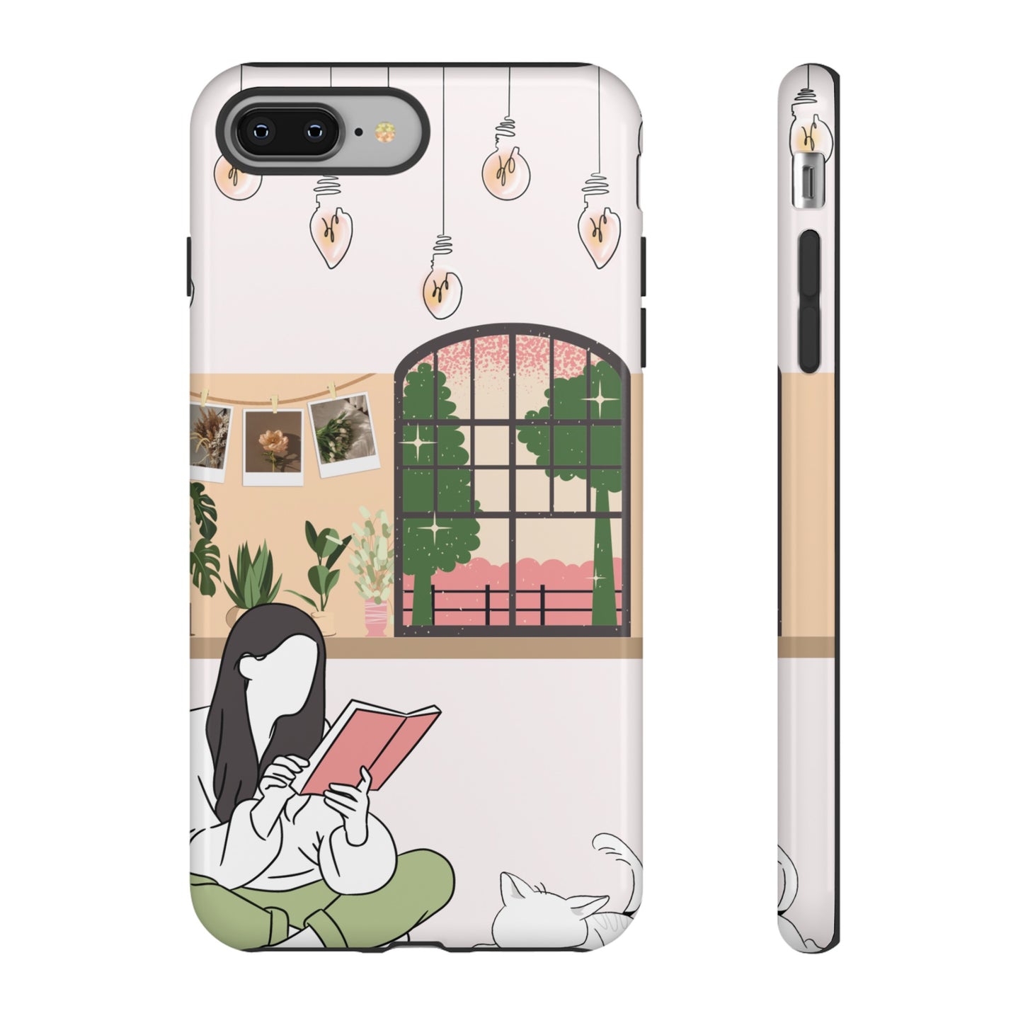 Girl and Cat Wallpaper Phone Case | iPhone 15 Plus/ Pro, 14, 13, 12| Google Pixel 7, Pro, 5| Samsung Galaxy S23 All Major Phone Models