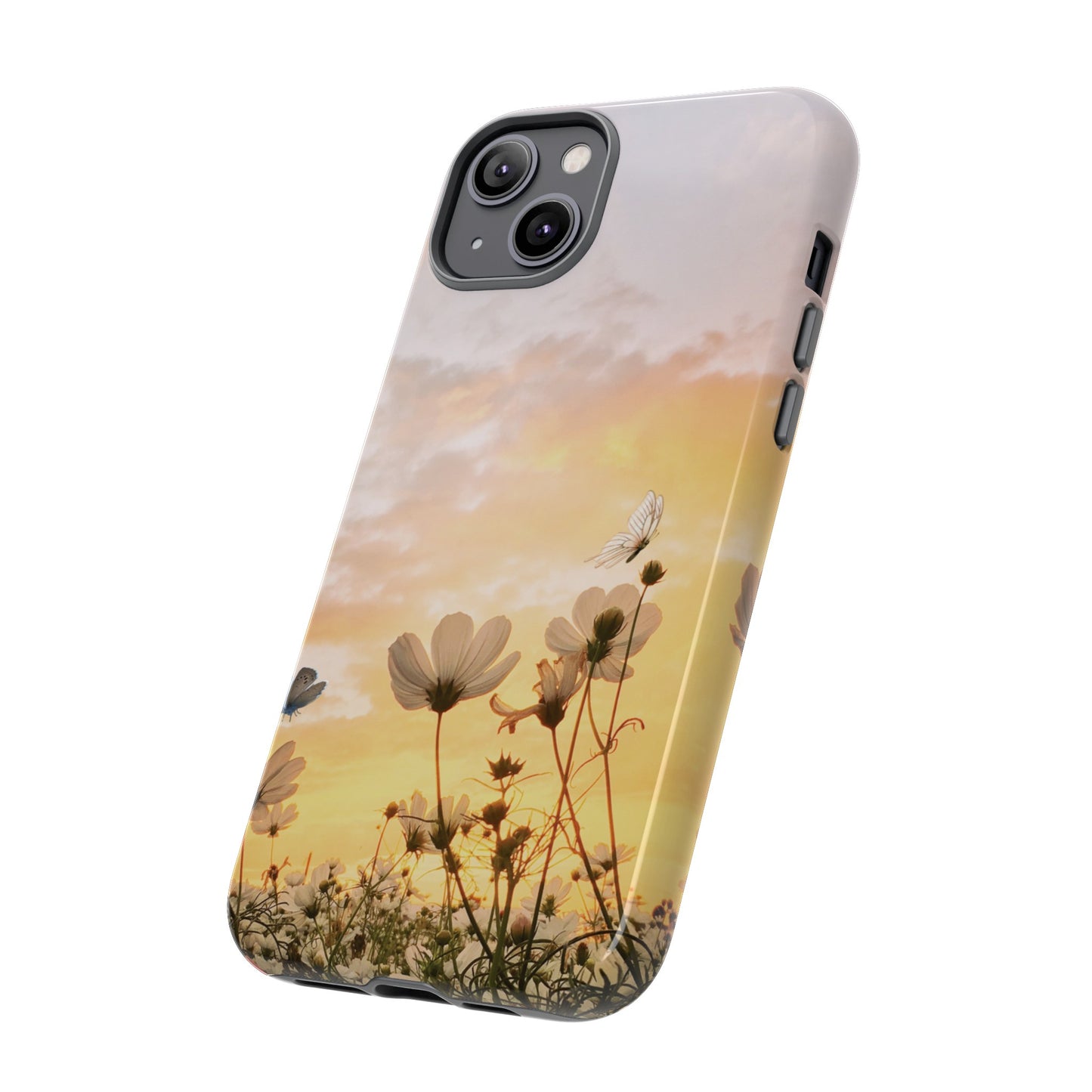 Flowers At Sunset Wallpaper Phone Case | iPhone 15 Plus/ Pro, 14, 13, 12| Google Pixel 7, Pro, 5| Samsung Galaxy S23 All Major Phone Models