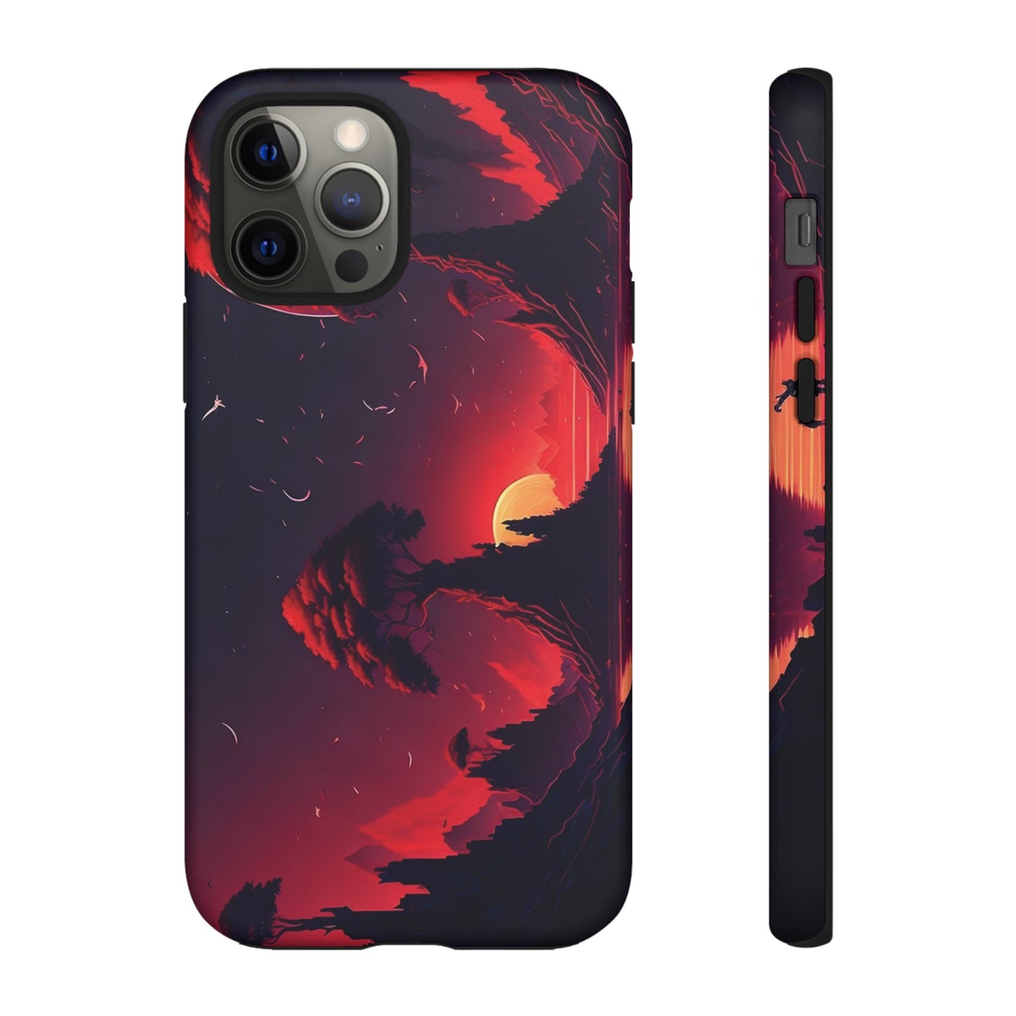 Red Sunset Wallpaper Phone Case | iPhone 15 Plus/ Pro, 14, 13, 12| Google Pixel 7, Pro, 5| Samsung Galaxy S23 All Major Phone Models