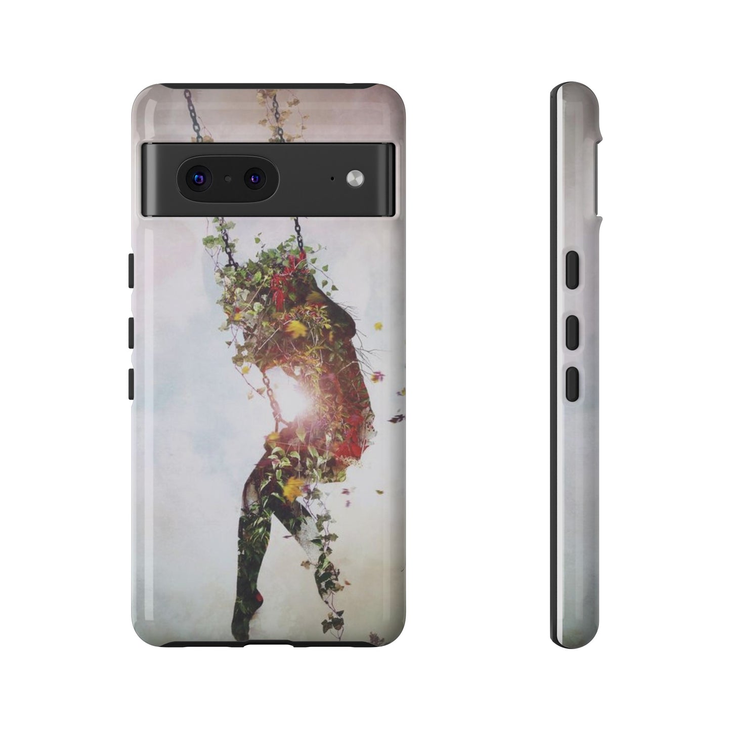 Flower Swing Girl Wallpaper Phone Case | iPhone 15 Plus/ Pro, 14, 13, 12| Google Pixel 7, Pro, 5| Samsung Galaxy S23 All Major Phone Models