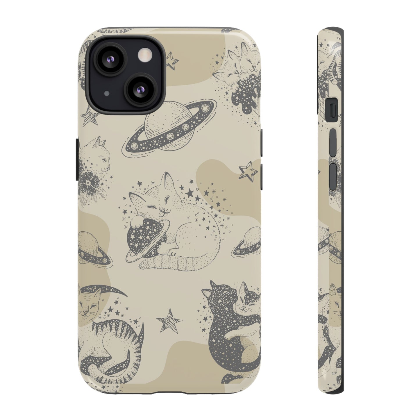 Floating Cosmic Cat Comfort Phone Case | iPhone 15 Plus/ Pro, 14, 13, 12| Google Pixel 7, Pro, 5| Samsung Galaxy S23 All Major Phone Models