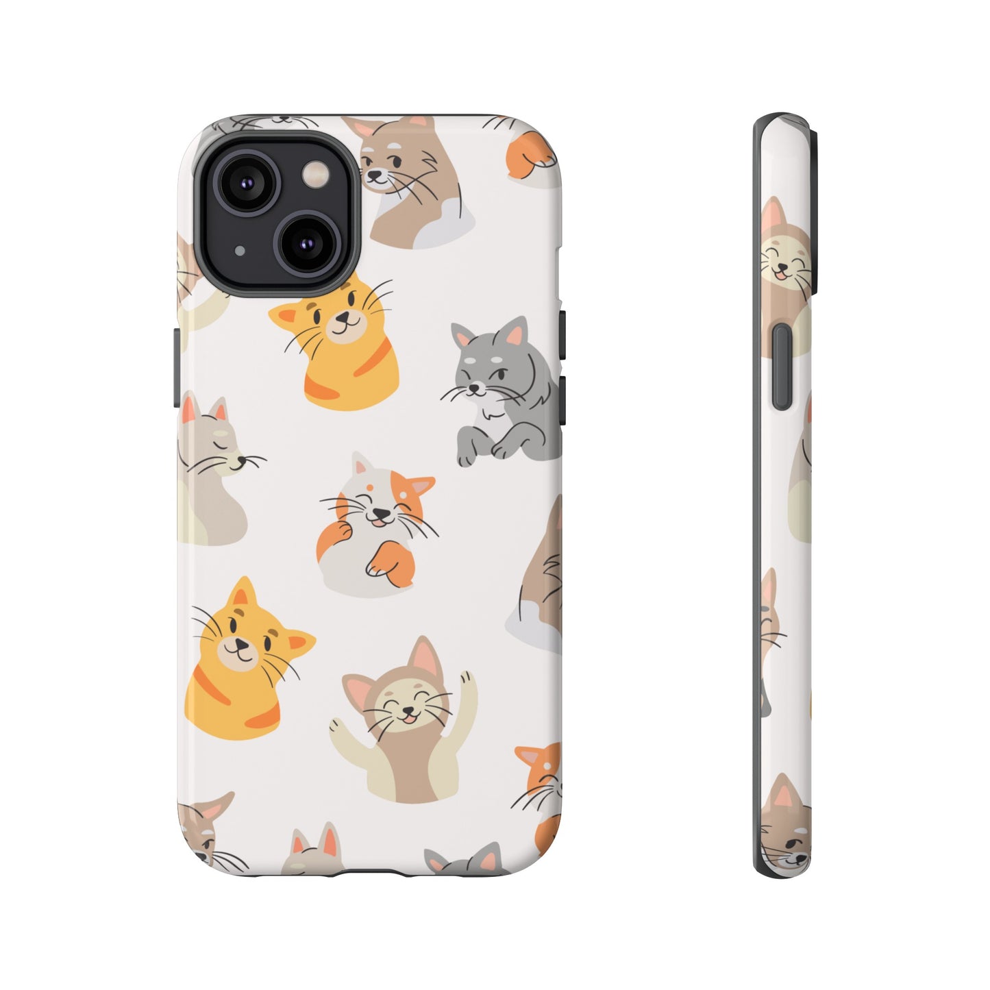 Adorable Cats Wallpaper Phone Case | iPhone 15 Plus/ Pro, 14, 13, 12| Google Pixel 7, Pro, 5| Samsung Galaxy S23 All Major Phone Models