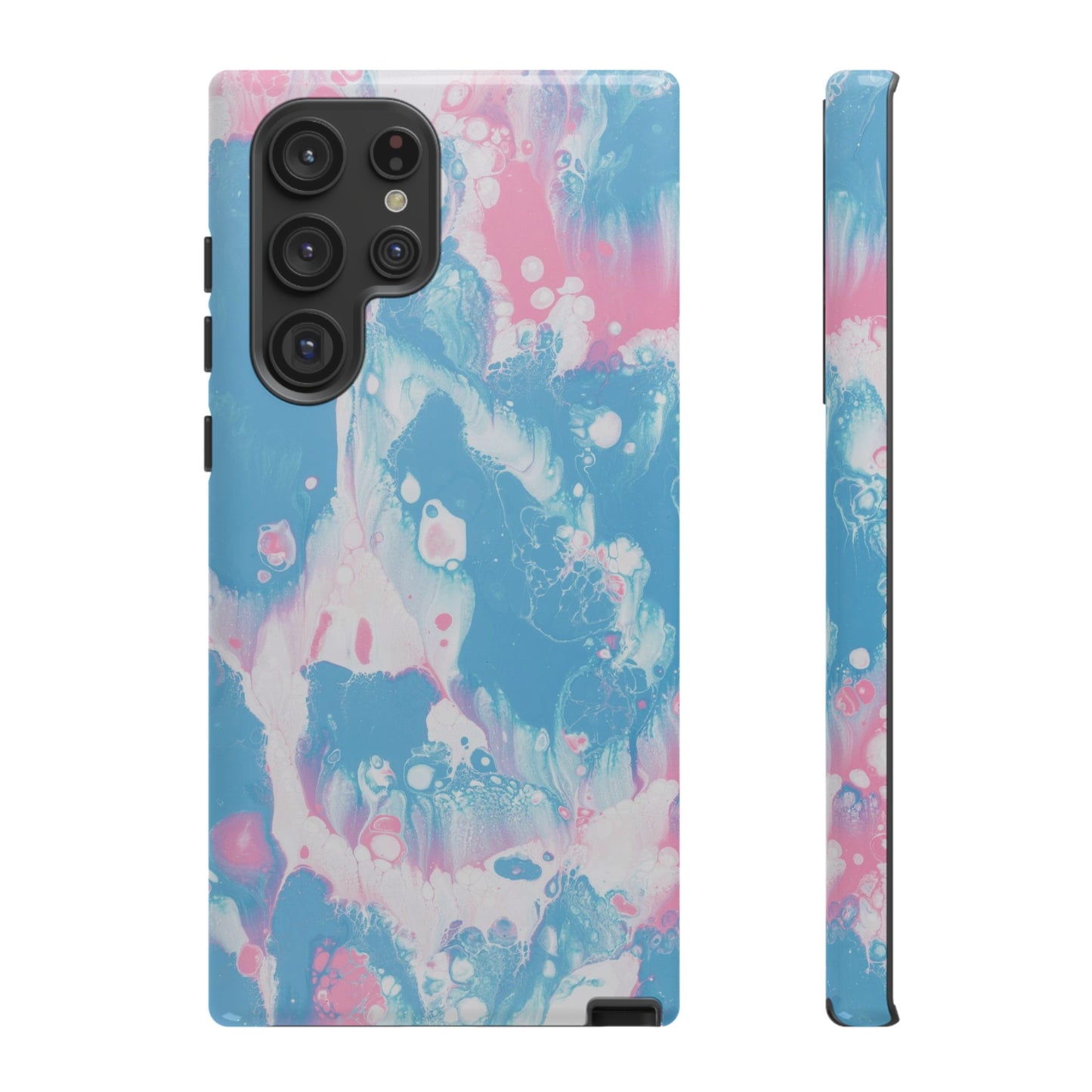 Baby Pink & Blue Resin Inspired Phone Case |iPhone 15 Plus/ Pro, 14, 13, 12|Google Pixel 7, Pro, 5|Samsung Galaxy S23 All Major Phone Models