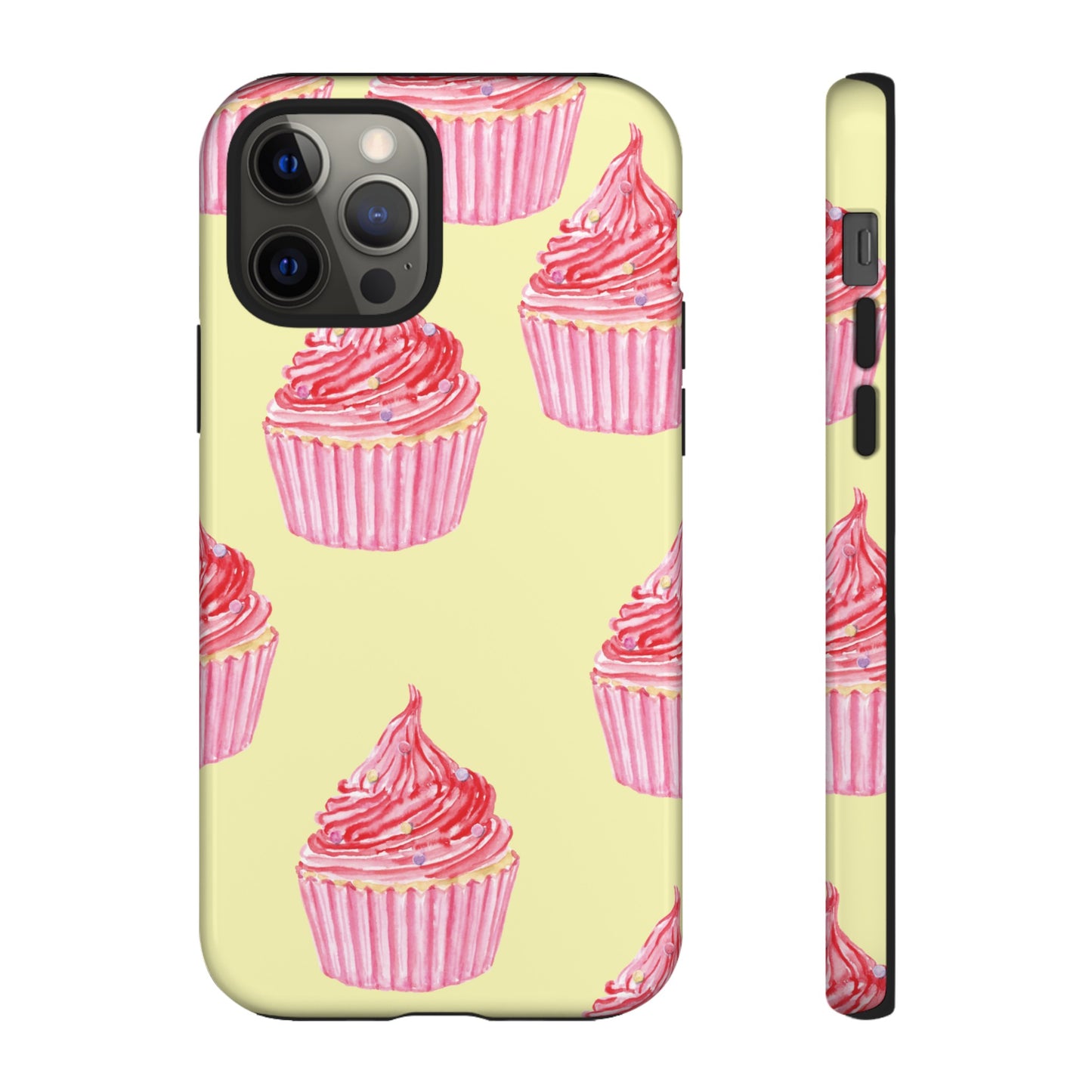 Pink Cupcake Wallpaper Phone Case | iPhone 15 Plus/ Pro, 14, 13, 12| Google Pixel 7, Pro, 5| Samsung Galaxy S23 All Major Phone Models