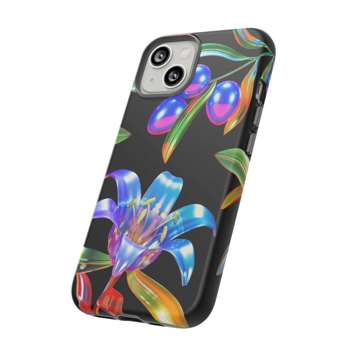 Metallic Flowers Phone Case | iPhone 15 Plus/ Pro, 14, 13, 12| Google Pixel 7, Pro, 5| Samsung Galaxy S23 All Major Phone Models