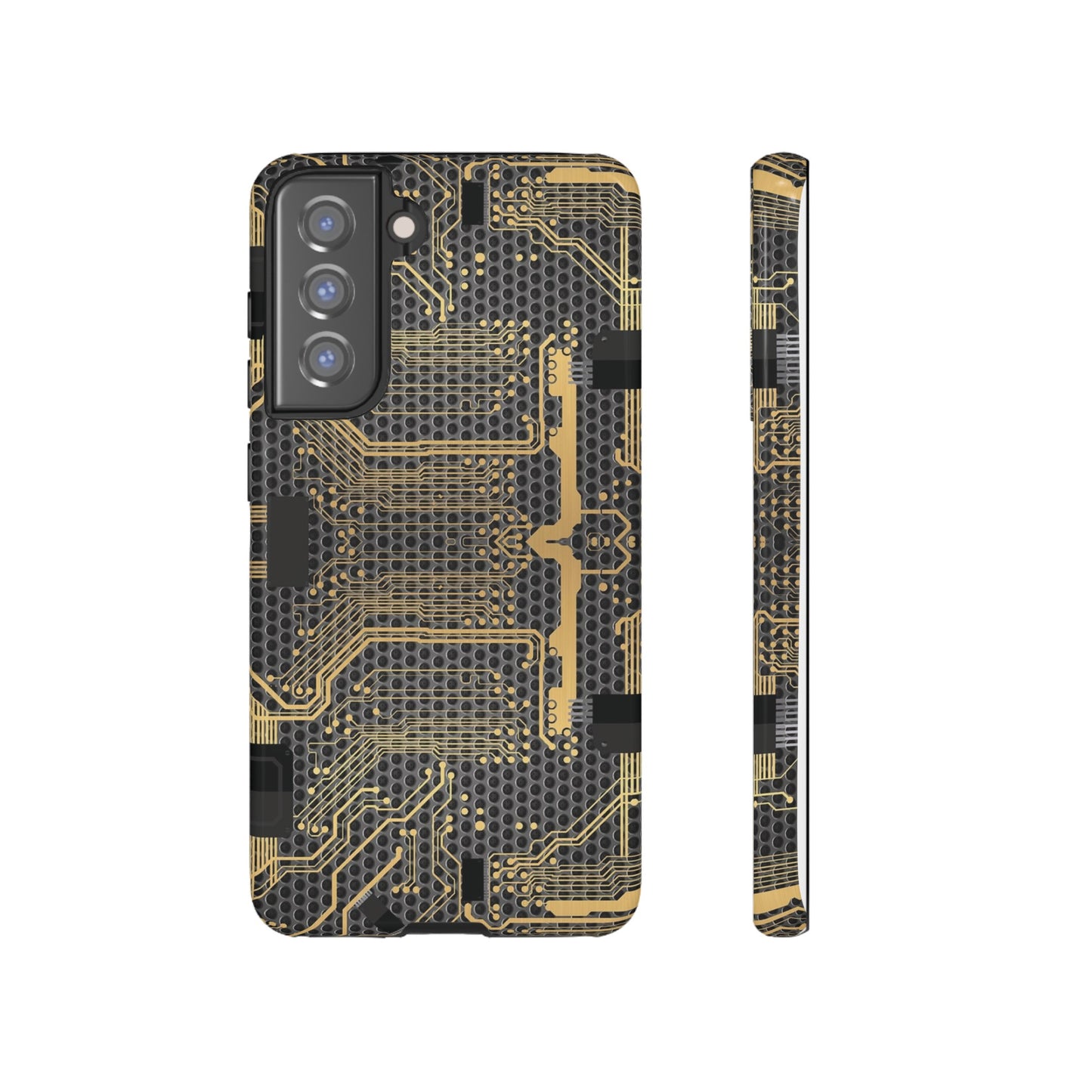 Golden Circuit Board Wallpaper Phone Case | iPhone 15 Plus/ Pro, 14, 13, 12| Google Pixel 7, Pro, 5| Samsung Galaxy S23 All Major Phone Models