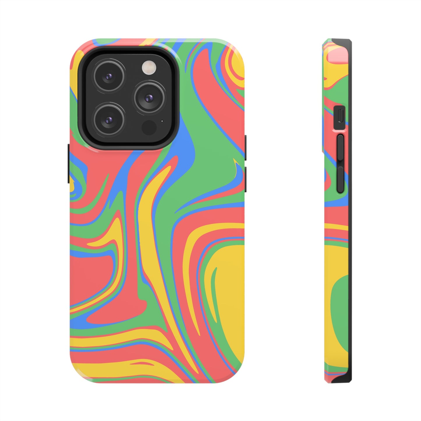 Colourful Marble Phone Case | iPhone 15 Plus/ Pro, 14, 13, 12|