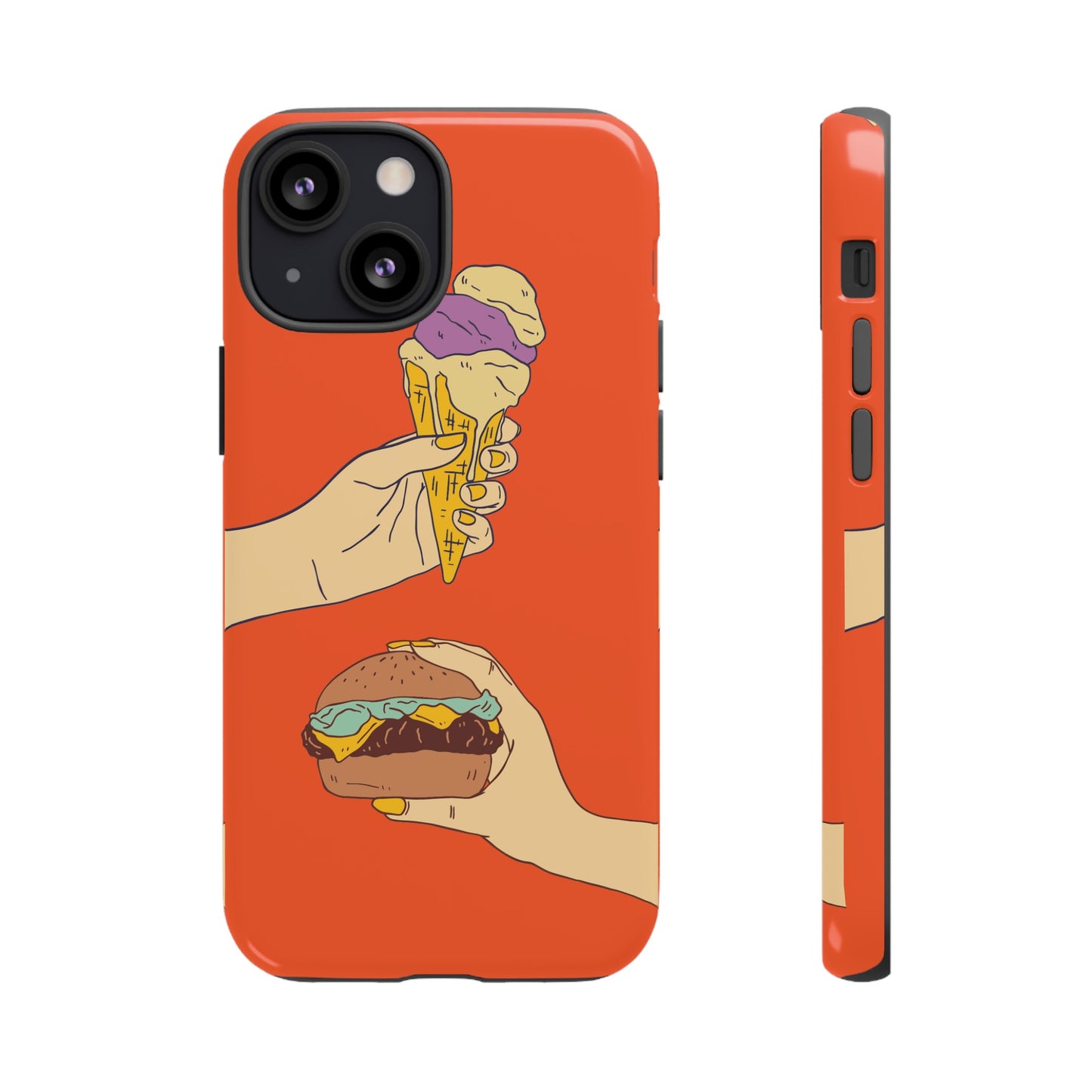 IceCream Or Hamburger? Phone Case | iPhone 15 Plus/ Pro, 14, 13, 12| Google Pixel 7, Pro, 5| Samsung Galaxy S23 All Major Phone Models