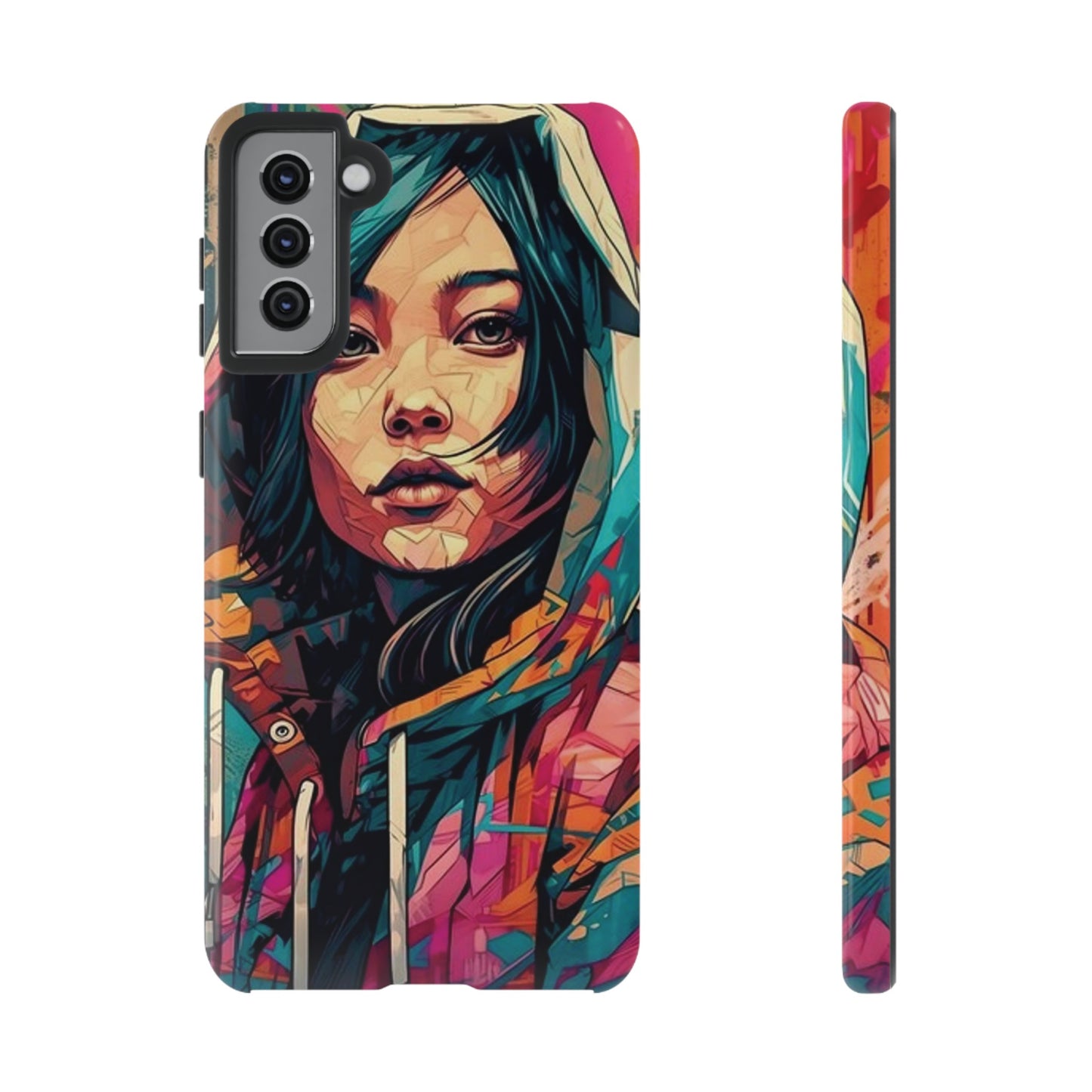 Girl Painting Wallpaper Phone Case | iPhone 15 Plus/ Pro, 14, 13, 12| Google Pixel 7, Pro, 5| Samsung Galaxy S23 All Major Phone Models