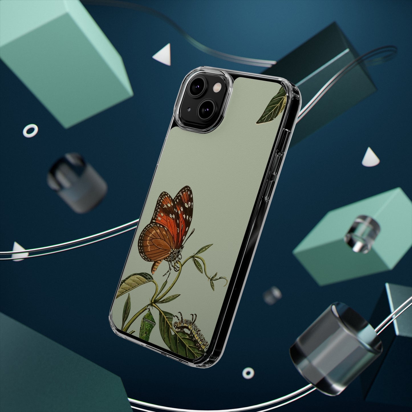 Orange Butterfly Wallpaper Phone Case | iPhone 15 Plus/ Pro, 14, 13, 12| Google Pixel 7, Pro, 5| Samsung Galaxy S23 All Major Phone Models