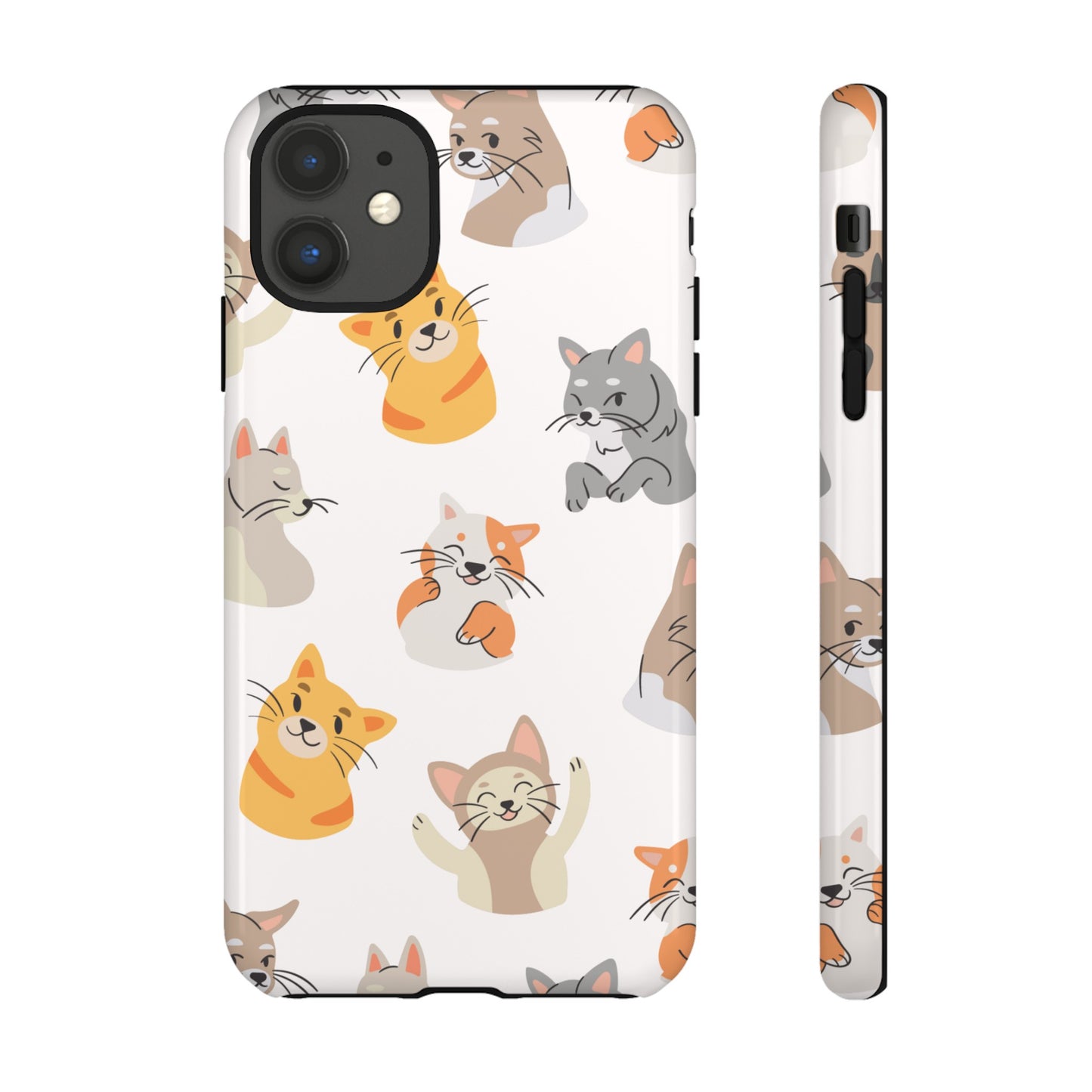 Adorable Cats Wallpaper Phone Case | iPhone 15 Plus/ Pro, 14, 13, 12| Google Pixel 7, Pro, 5| Samsung Galaxy S23 All Major Phone Models