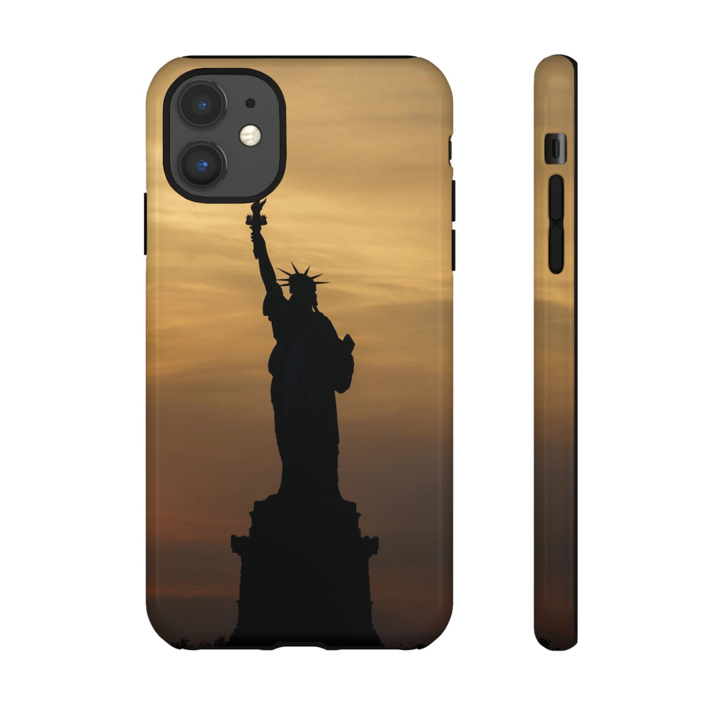 Silhouette Statue Of Liberty Wallpaper Phone Case | iPhone 15 Plus/ Pro, 14, 13, 12| Google Pixel 7, Pro, 5| Samsung Galaxy S23 All Major Phone Models