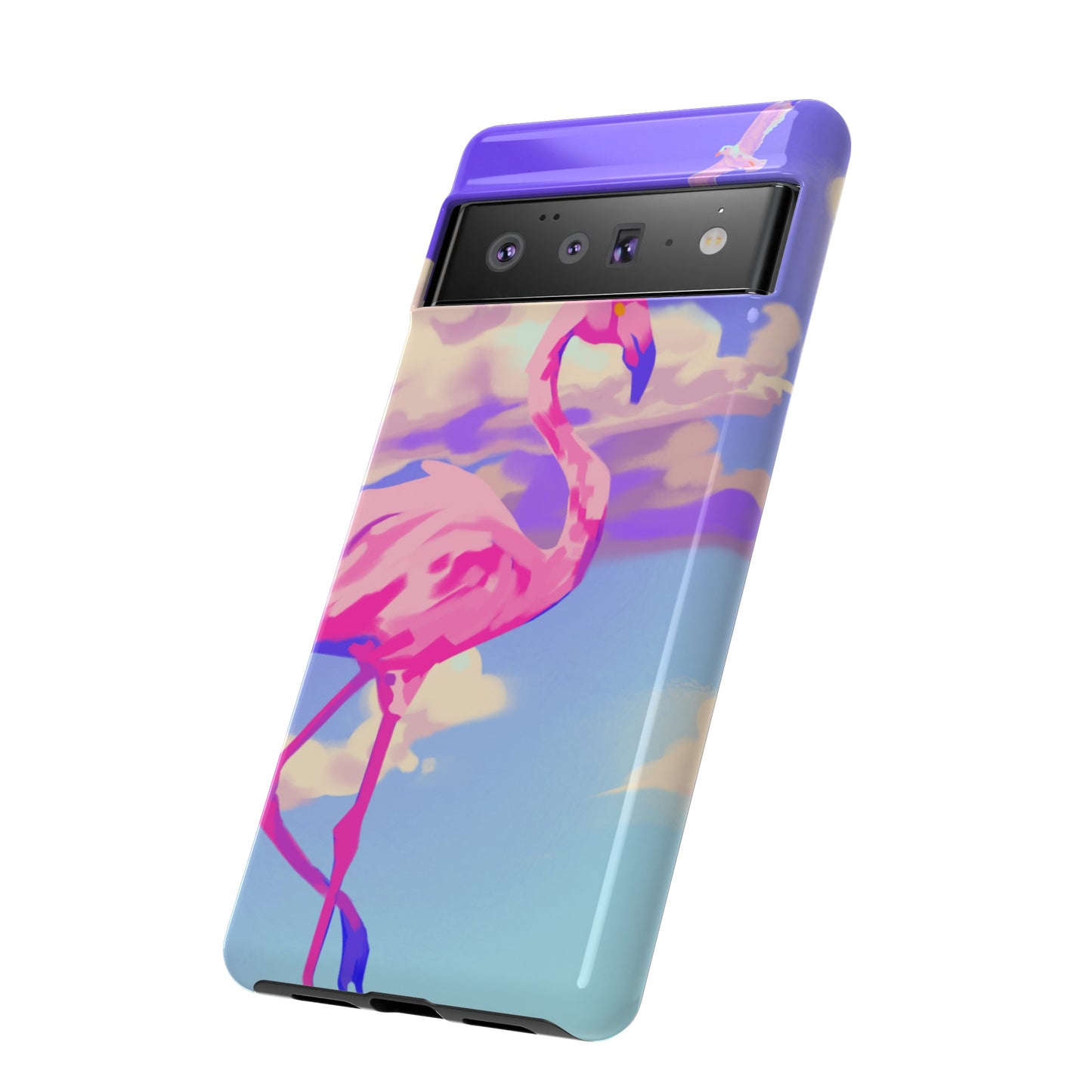 Flamingo In The Clouds Phone Case | iPhone 15 Plus/ Pro, 14, 13, 12| Google Pixel 7, Pro, 5| Samsung Galaxy S23 All Major Phone Models