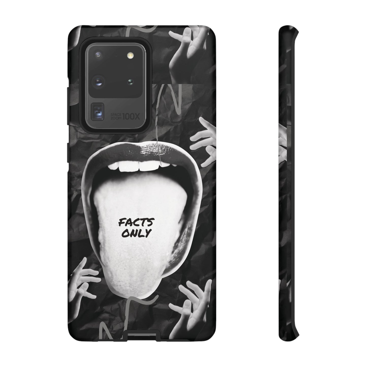 Facts Only Wallpaper Phone Case | iPhone 15 Plus/ Pro, 14, 13, 12| Google Pixel 7, Pro, 5| Samsung Galaxy S23 All Major Phone Models