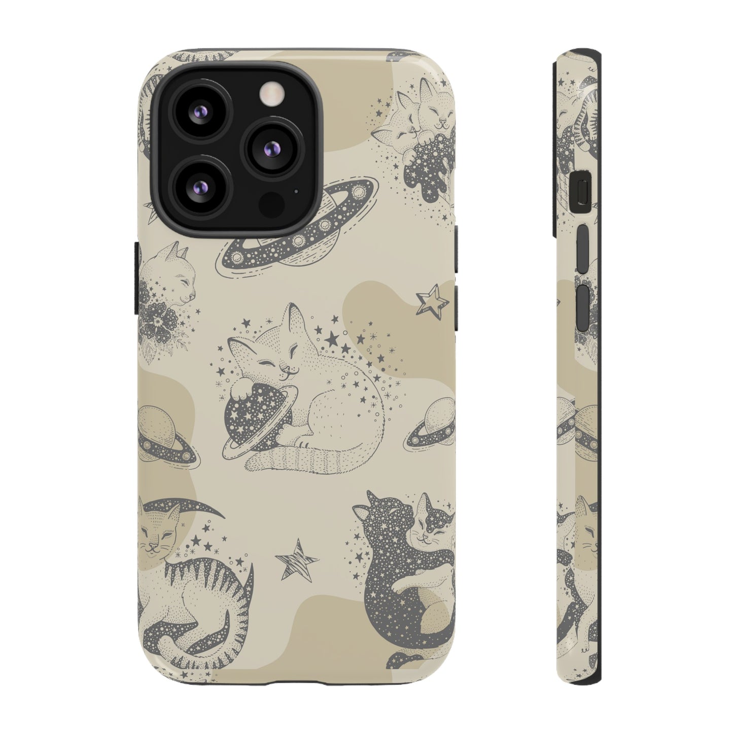 Floating Cosmic Cat Comfort Phone Case | iPhone 15 Plus/ Pro, 14, 13, 12| Google Pixel 7, Pro, 5| Samsung Galaxy S23 All Major Phone Models