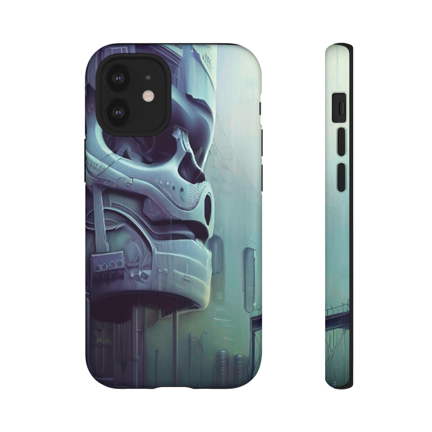 Sci-Fi Skull Wallpaper Phone Case | iPhone 15 Plus/ Pro, 14, 13, 12| Google Pixel 7, Pro, 5| Samsung Galaxy S23 All Major Phone Models