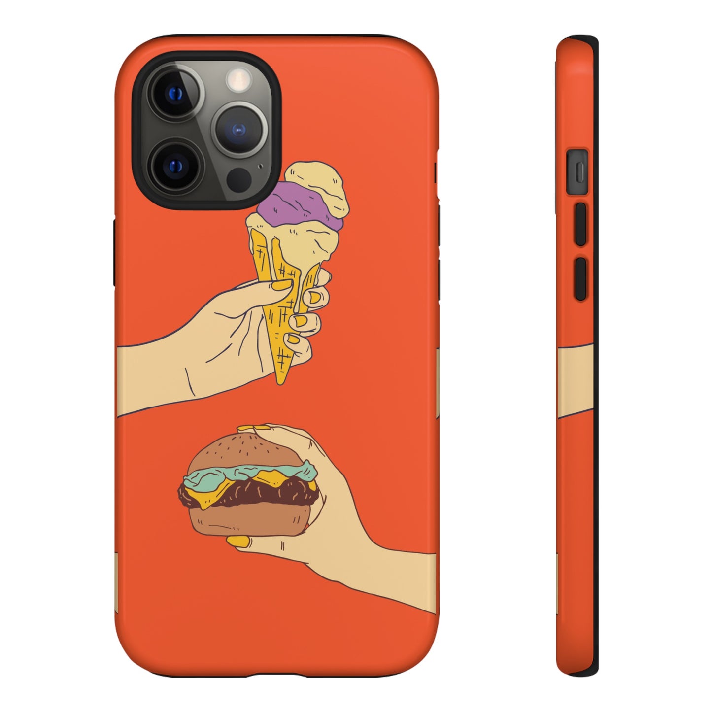 IceCream Or Hamburger? Phone Case | iPhone 15 Plus/ Pro, 14, 13, 12| Google Pixel 7, Pro, 5| Samsung Galaxy S23 All Major Phone Models