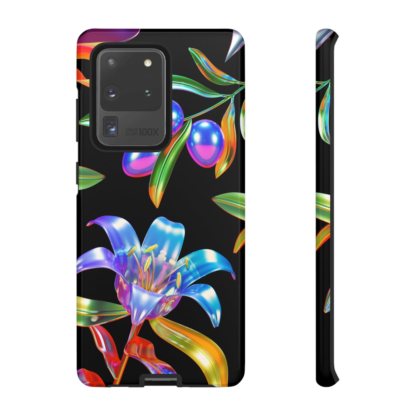 Metallic Flowers Phone Case | iPhone 15 Plus/ Pro, 14, 13, 12| Google Pixel 7, Pro, 5| Samsung Galaxy S23 All Major Phone Models