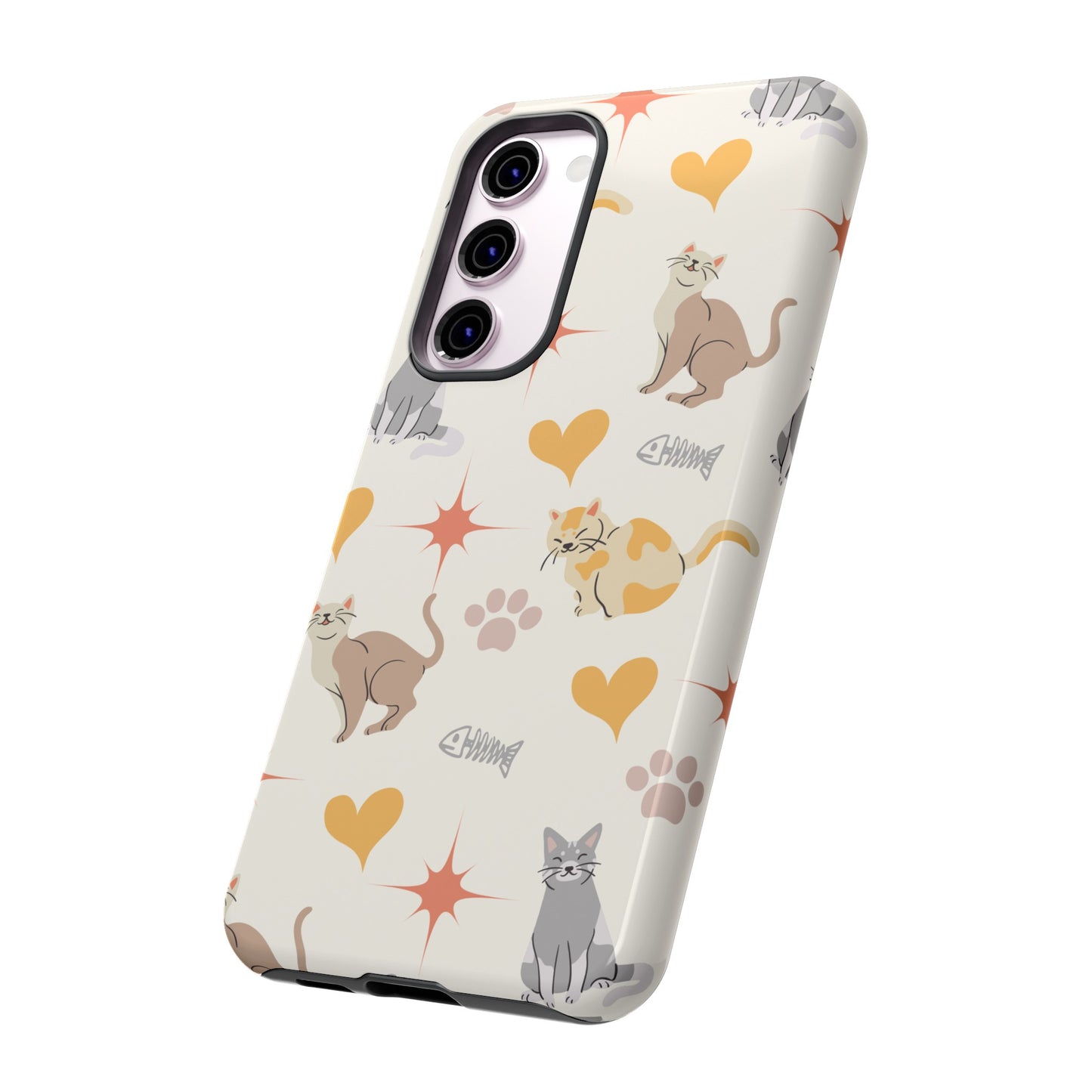 Cute Cat Wallpaper Phone Case | iPhone 15 Plus/ Pro, 14, 13, 12| Google Pixel 7, Pro, 5| Samsung Galaxy S23 All Major Phone Models