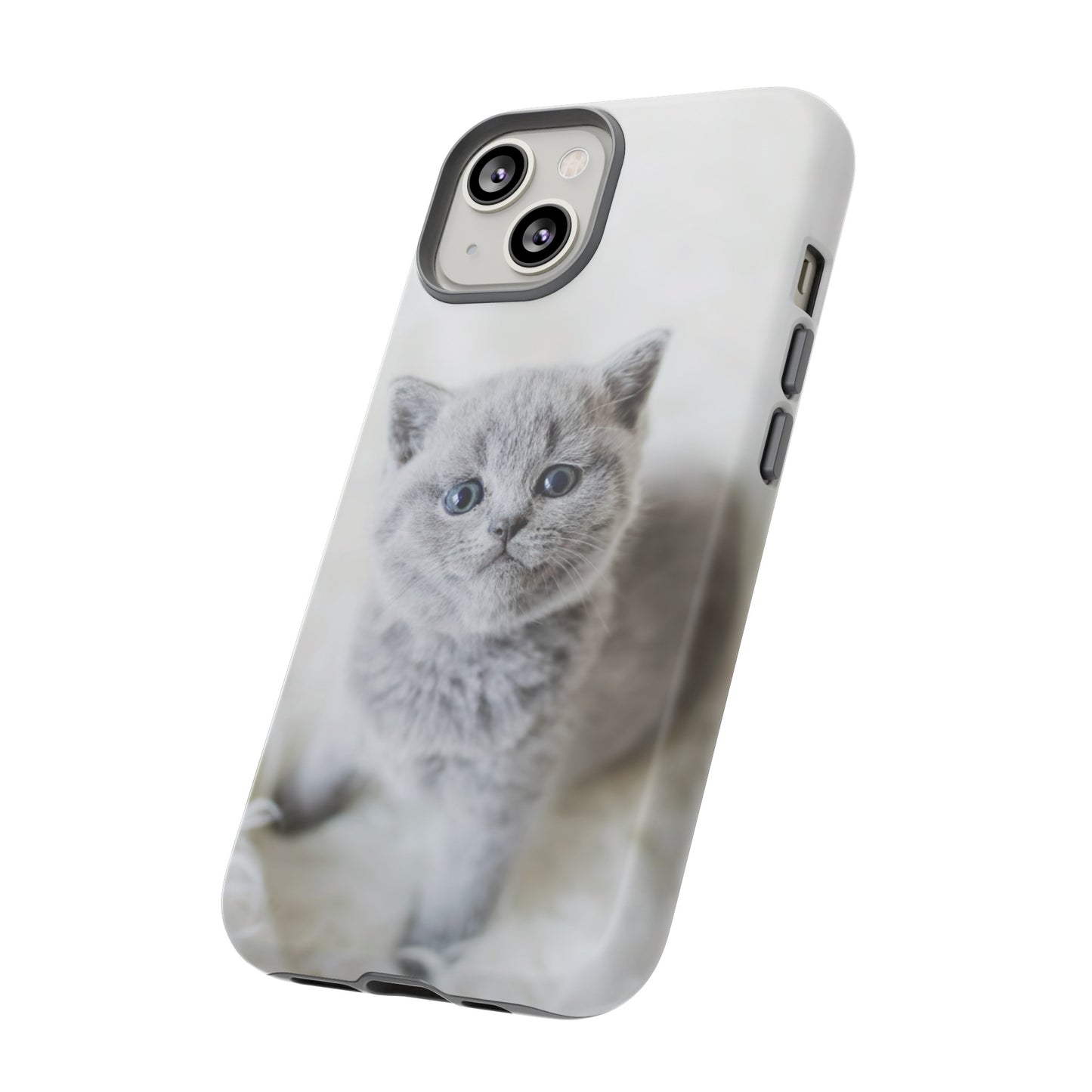 Grey Kitten Wallpaper Phone Case | iPhone 15 Plus/ Pro, 14, 13, 12| Google Pixel 7, Pro, 5| Samsung Galaxy S23 All Major Phone Models