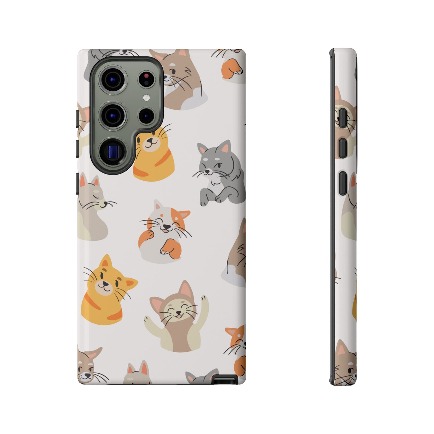 Adorable Cats Wallpaper Phone Case | iPhone 15 Plus/ Pro, 14, 13, 12| Google Pixel 7, Pro, 5| Samsung Galaxy S23 All Major Phone Models